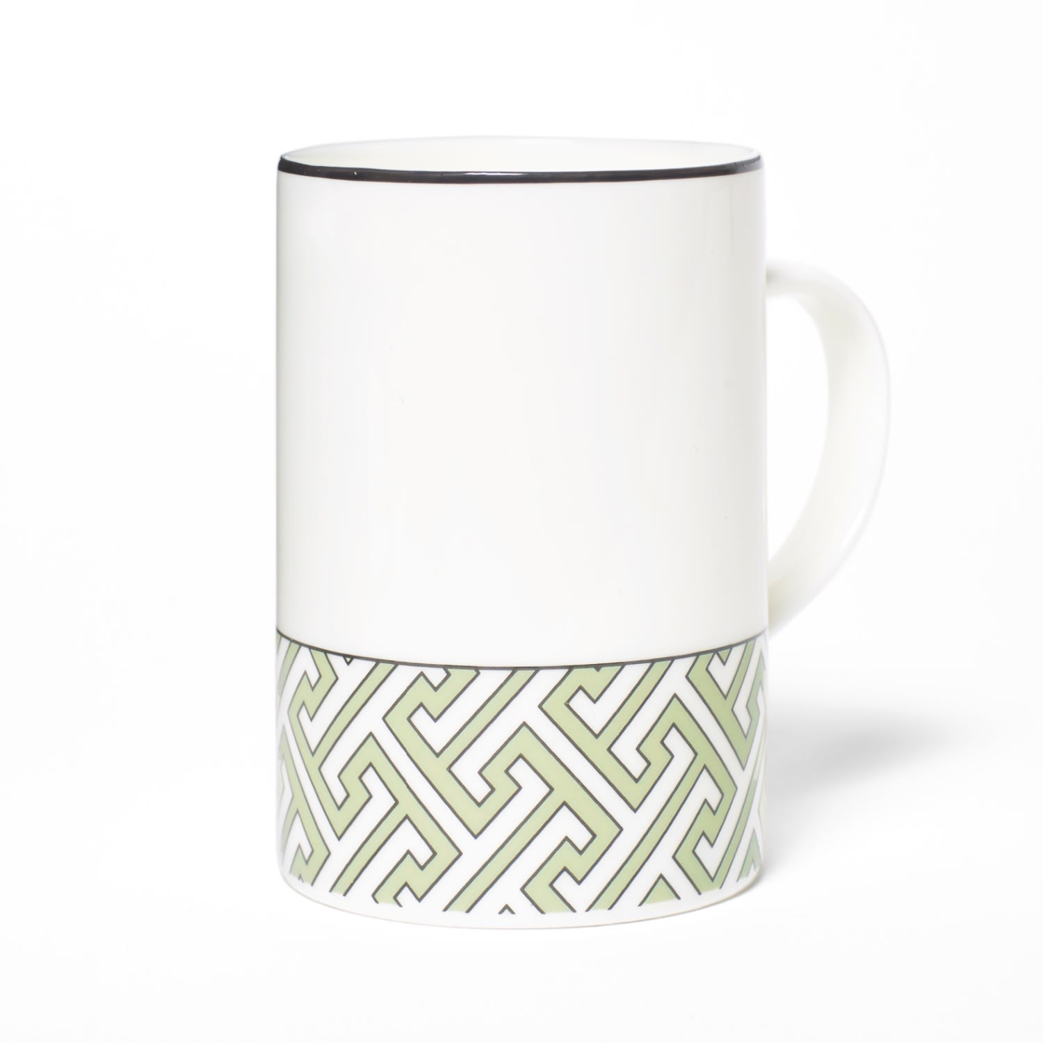 Maze Apple Green & White Mug O. w. London