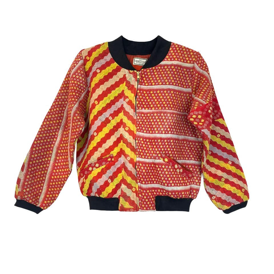 Transcend Women's Yellow / Orange / Red Nadia Bomber Jacket In Yellow/orange/red