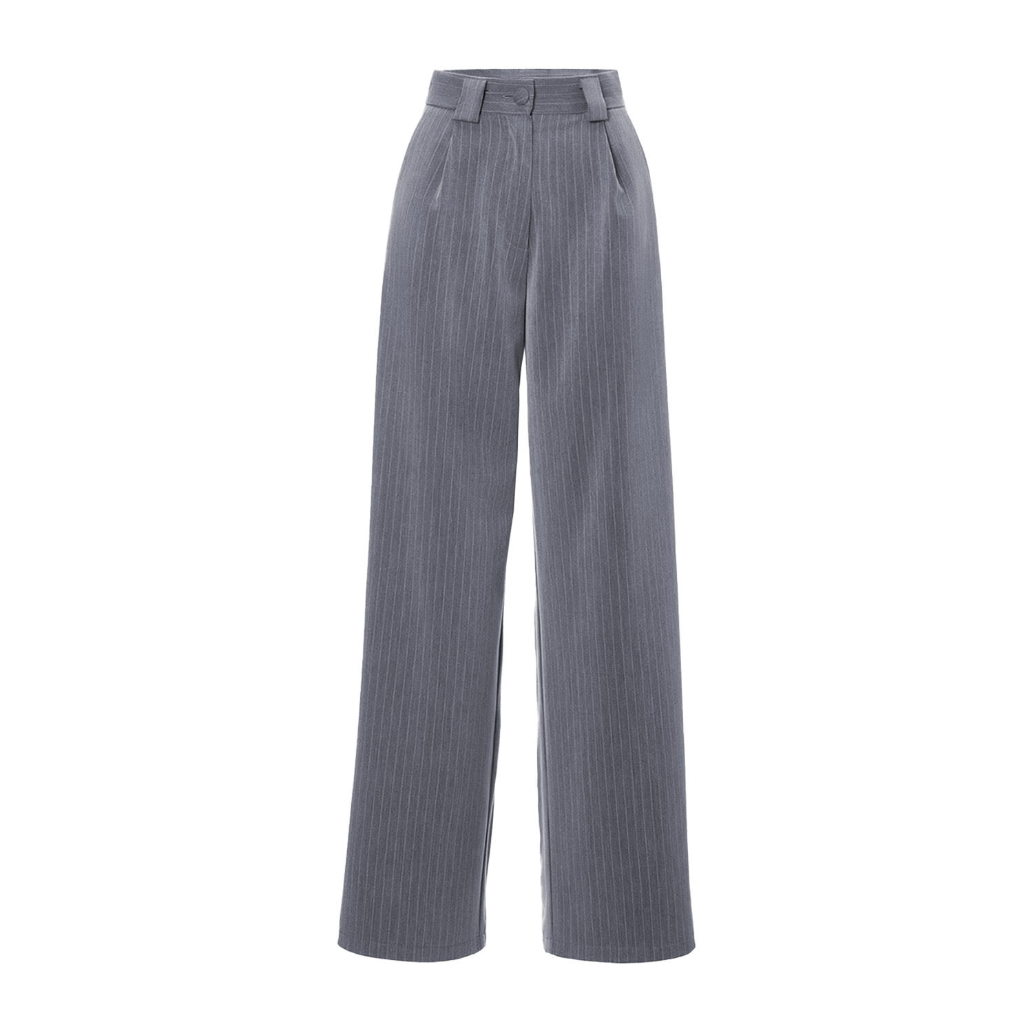 Women’s Grey Striped Wide Leg Trousers Extra Small Bluzat