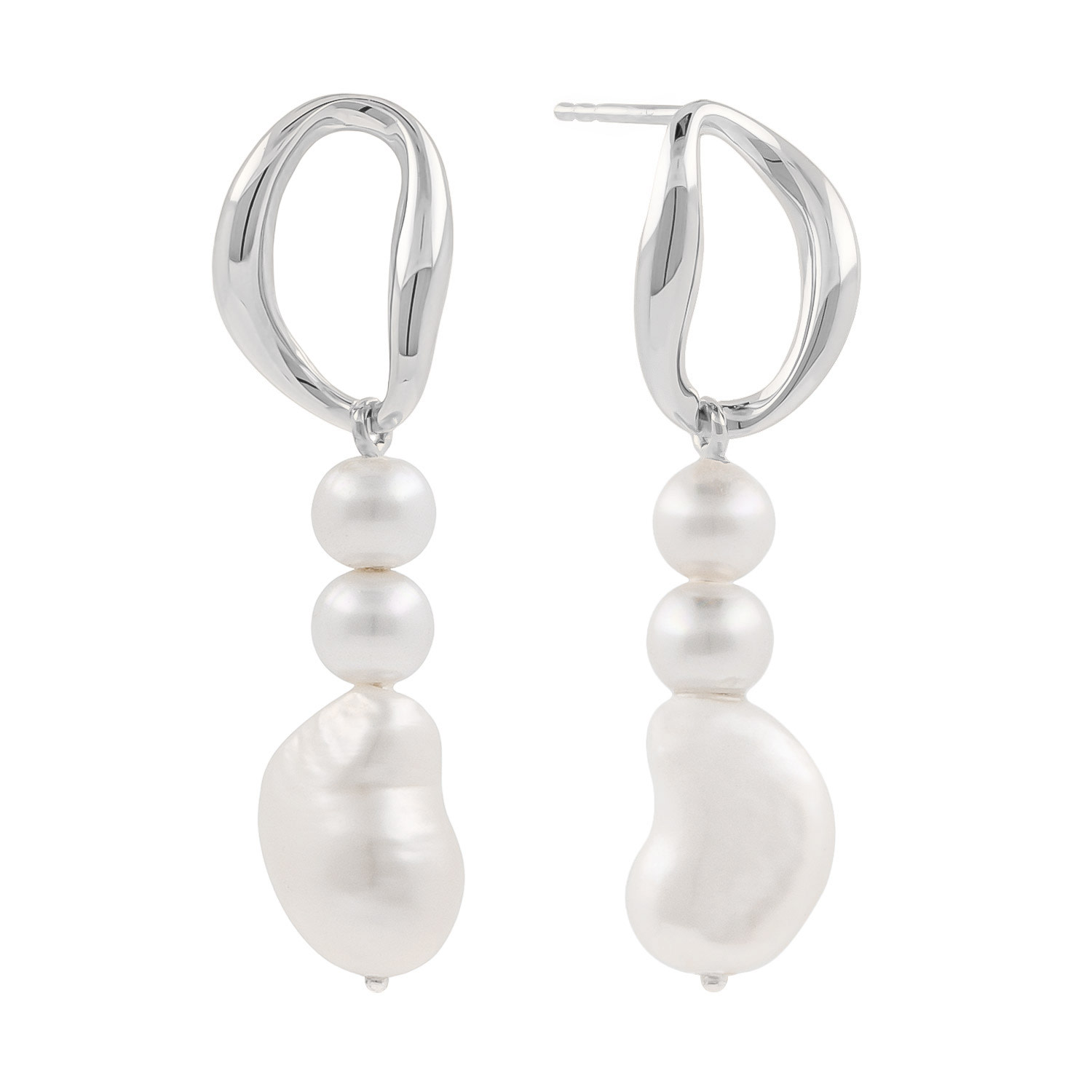 Women’s Hyades Freshwater Pearl Silver Earrings Côté Caché