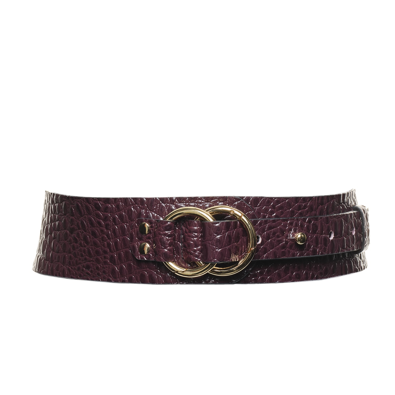 Women’s Waist Leather Belt- Giselle Plum 28" Plik X Haya