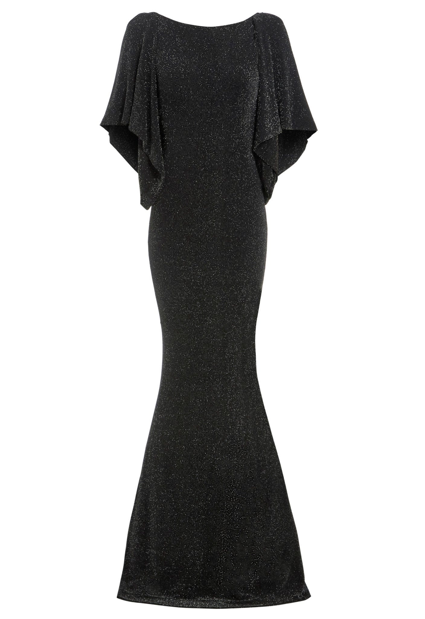 Sarvin Women's Black / Silver Black Backless Cowl Back Gown In Multi