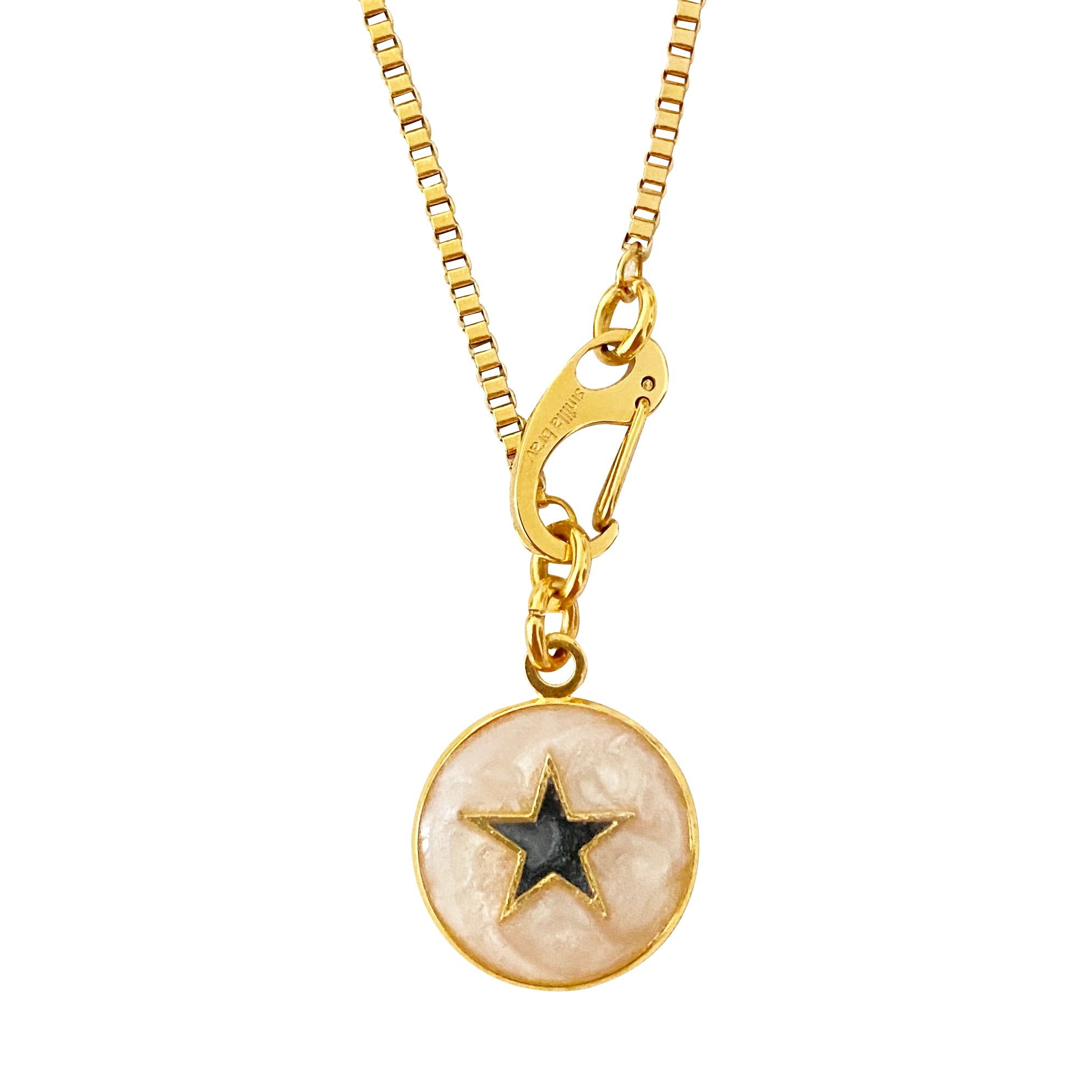 Women’s Neutrals / Gold / Black Necklace Star Smilla Brav