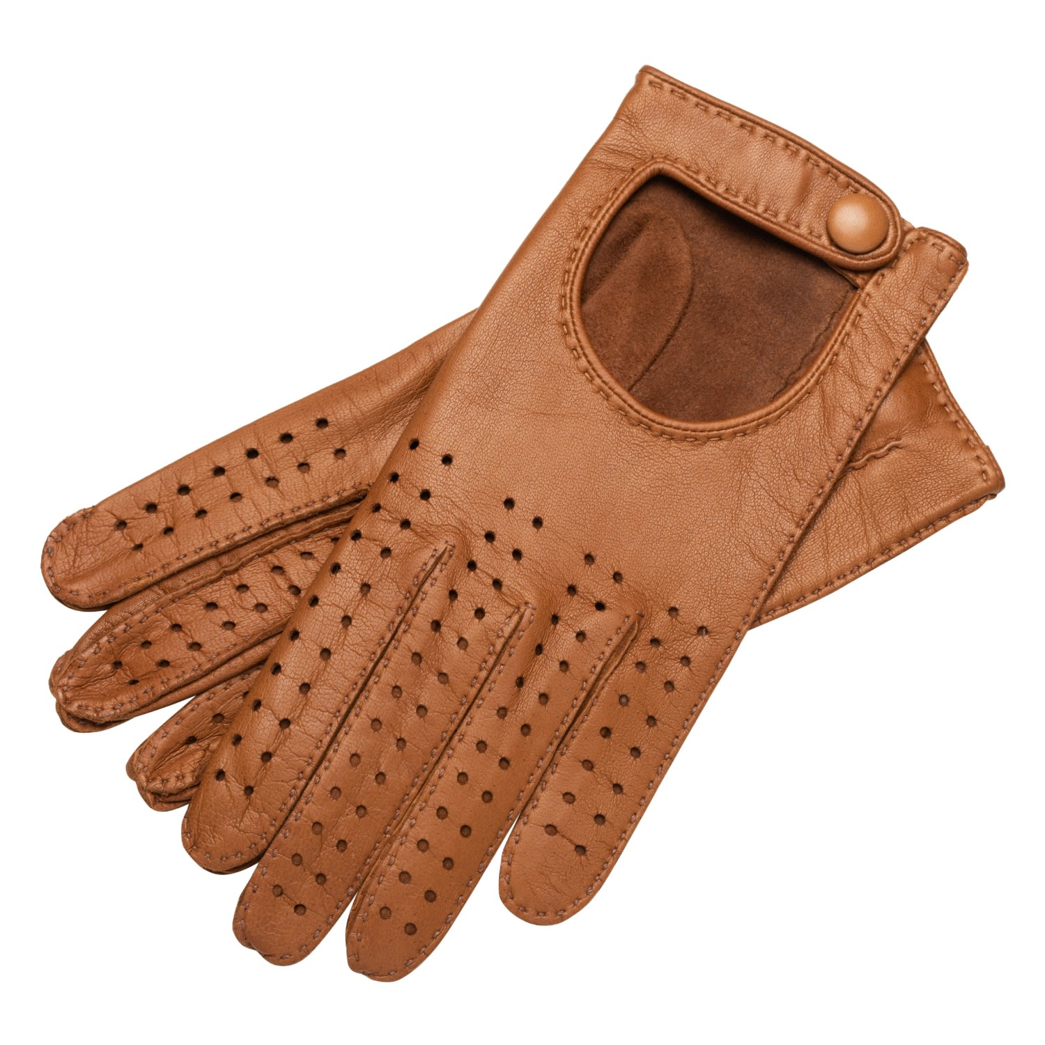 Men’s Brown Monza - Nappa Leather Driving Gloves For Man 9.5" 1861 Glove Manufactory