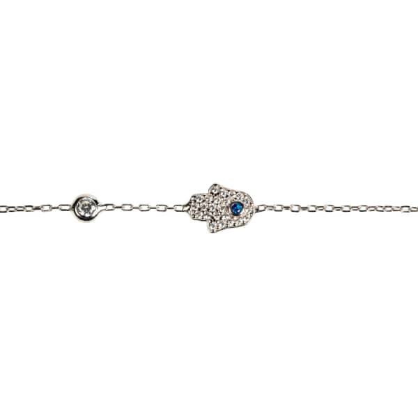 LATELITA LONDON WOMEN'S HAMSA HAND BRACELET SILVER
