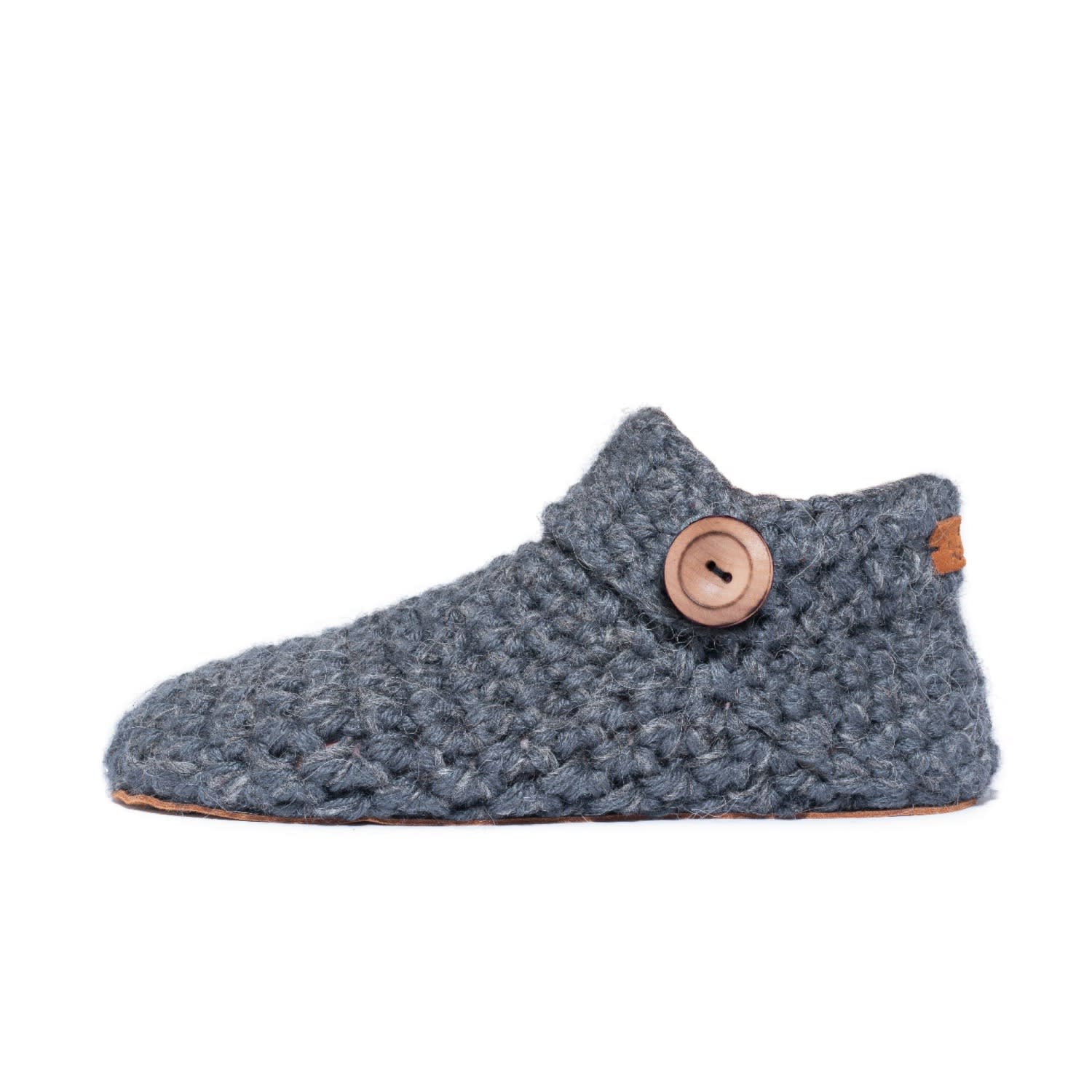Kingdom Of Wow Men's Grey Handmade Ankle Boot Slippers In Charcoal Gray Unisex In Gray