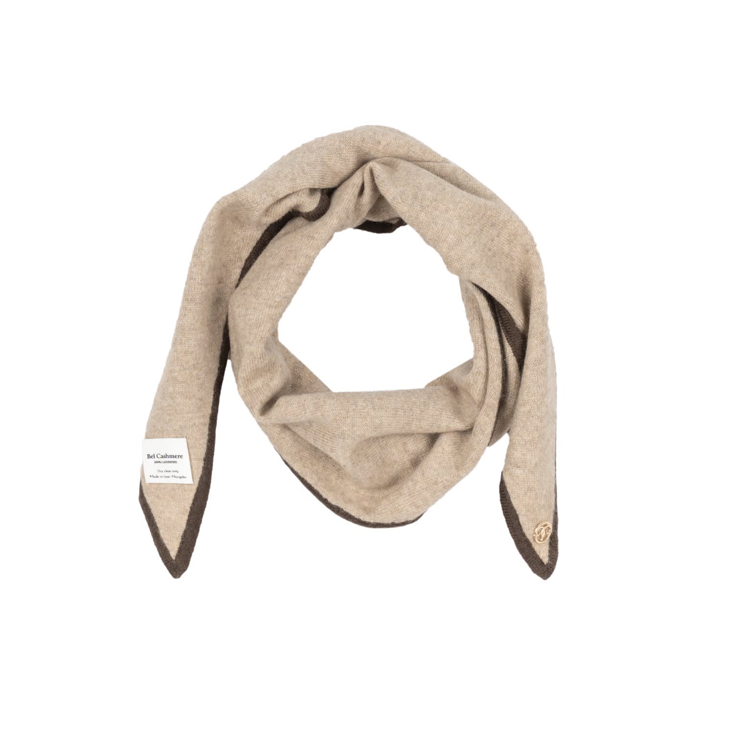 Bel Cashmere Women's Brown Leonora Beige Cashmere Scarf In Neutral