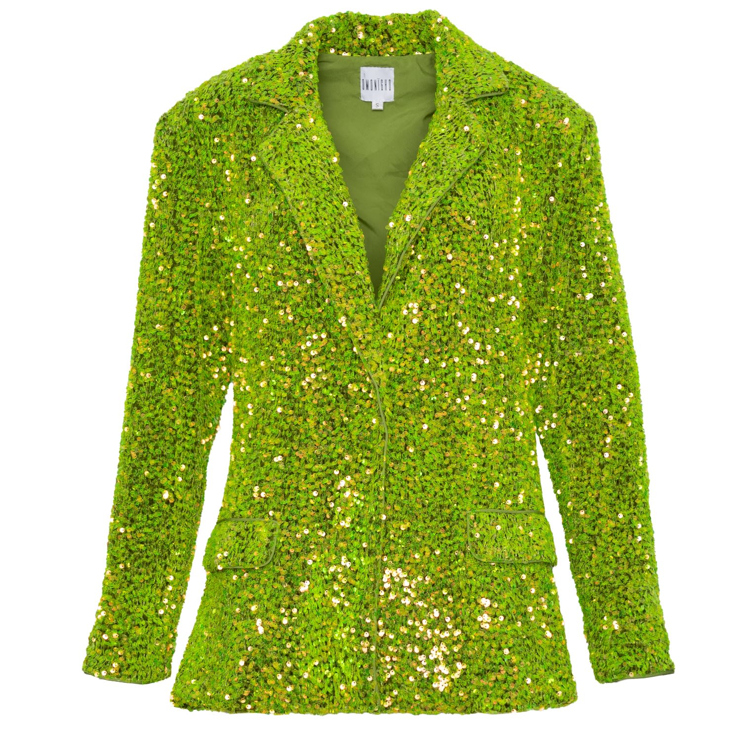 Women's Green Liza Sequin Blazer In Olivine | 3Xl | Ofuure