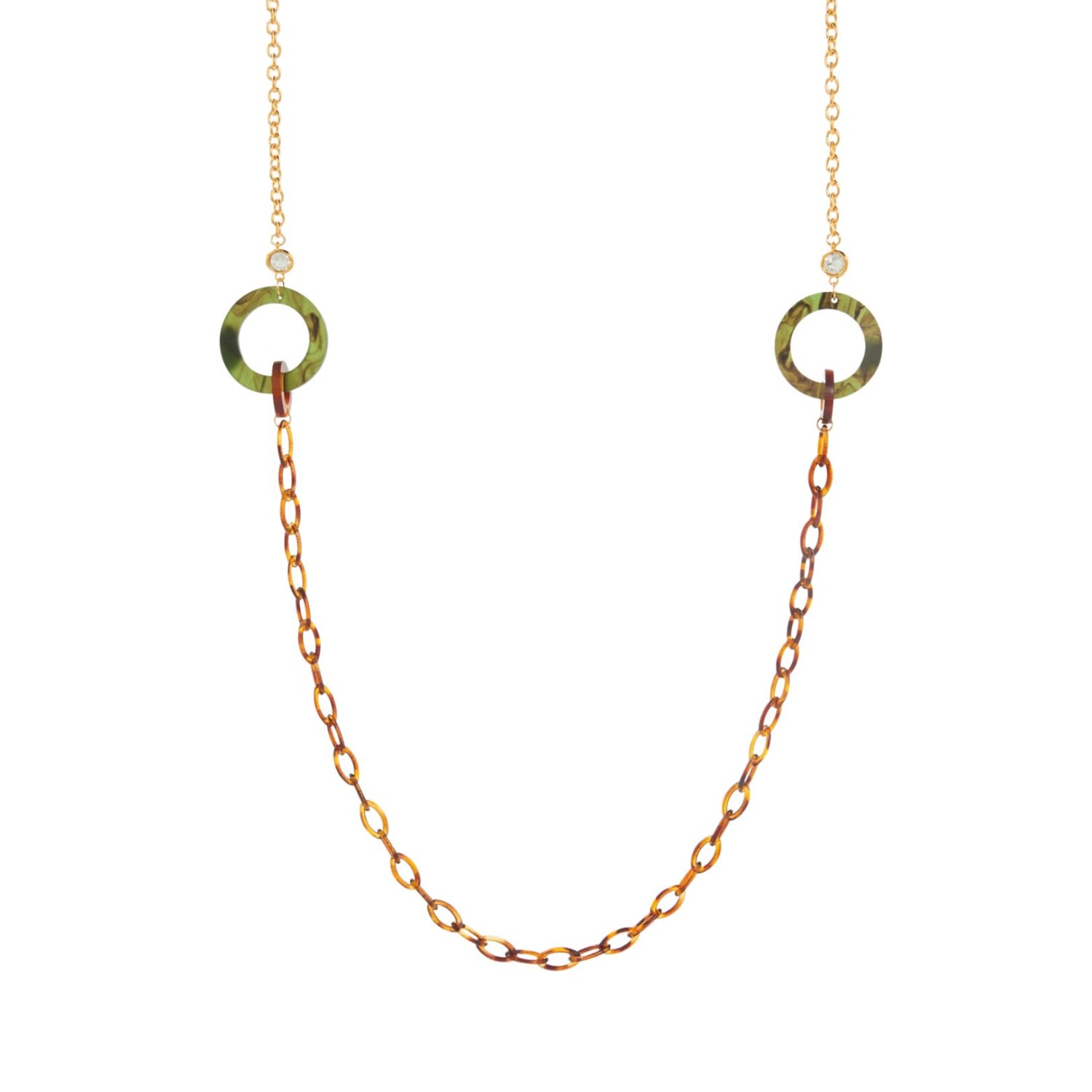 Tami&tami Women's Gold / Brown / Green Matias Glasses Strap In Gold/brown/green