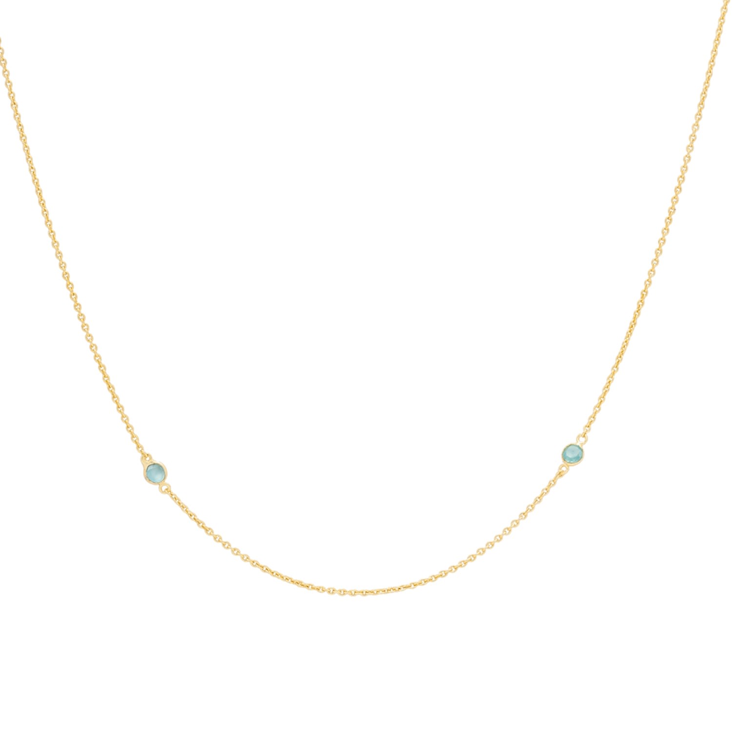 Lavani Jewels Women's Blue / Gold Sagittarius Goldplated Birthstone Chain