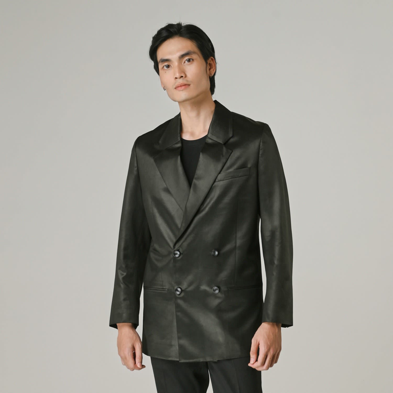 Silk blazer men discount