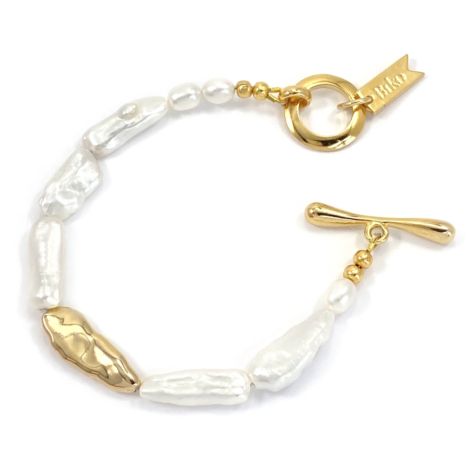 Women’s Elle Pearl Bracelet Gold Biko