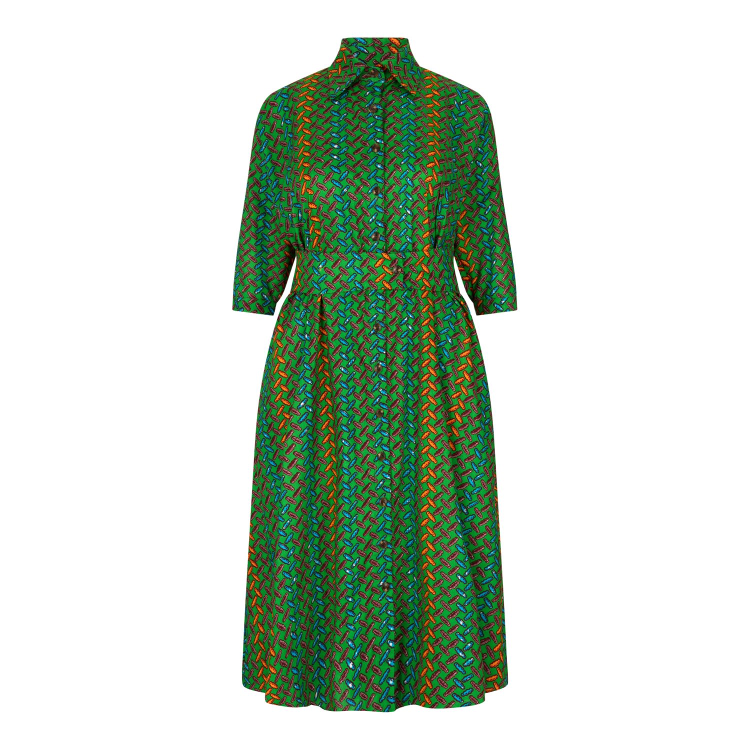 Ohema Ohene Women's Rita Midaxi Dress Green Coco Bean In Green
