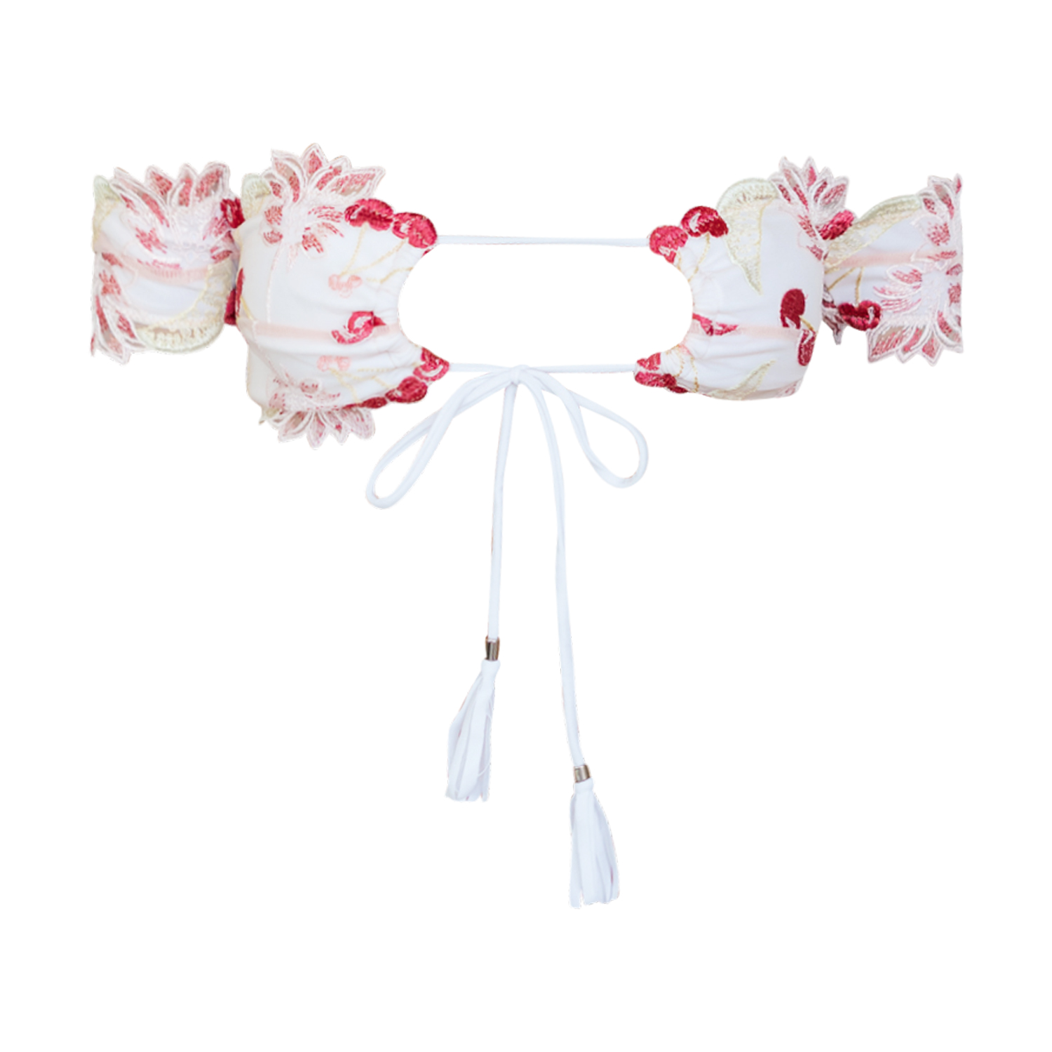 Lani In Cherry Lace Bikini Top | Ivy Swimwear | Wolf & Badger