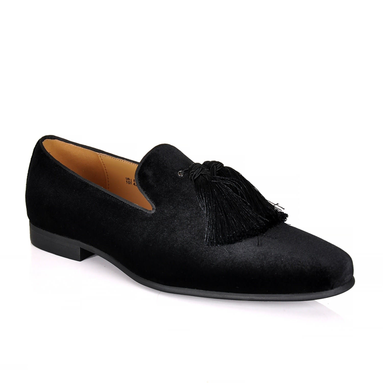 Men’s Bradford Velvet Tassel Loafers - Black 8 Uk David Wej