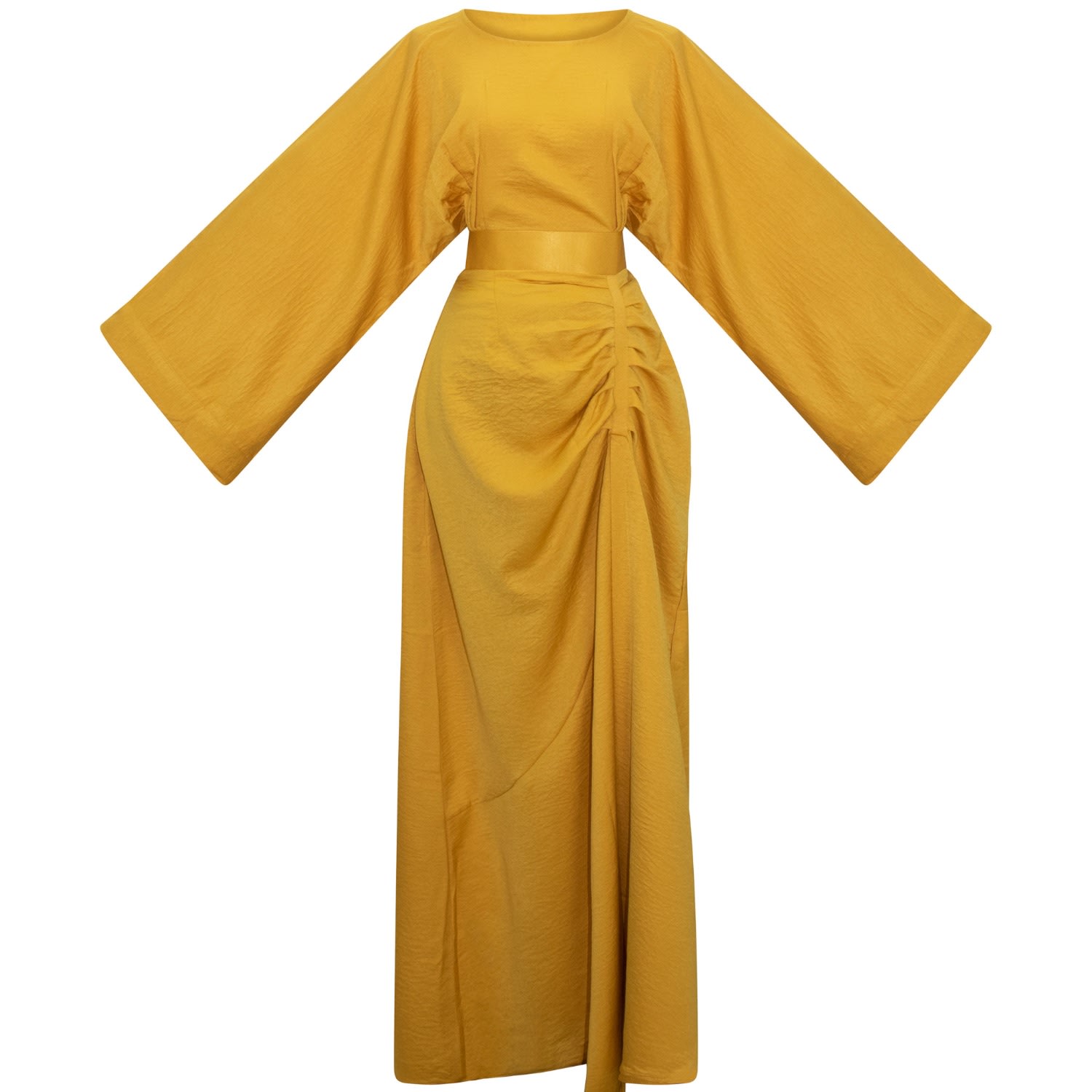 Miss Fm Women's Gold / Yellow / Orange Honey Maxi Dress  In Mustard In Green