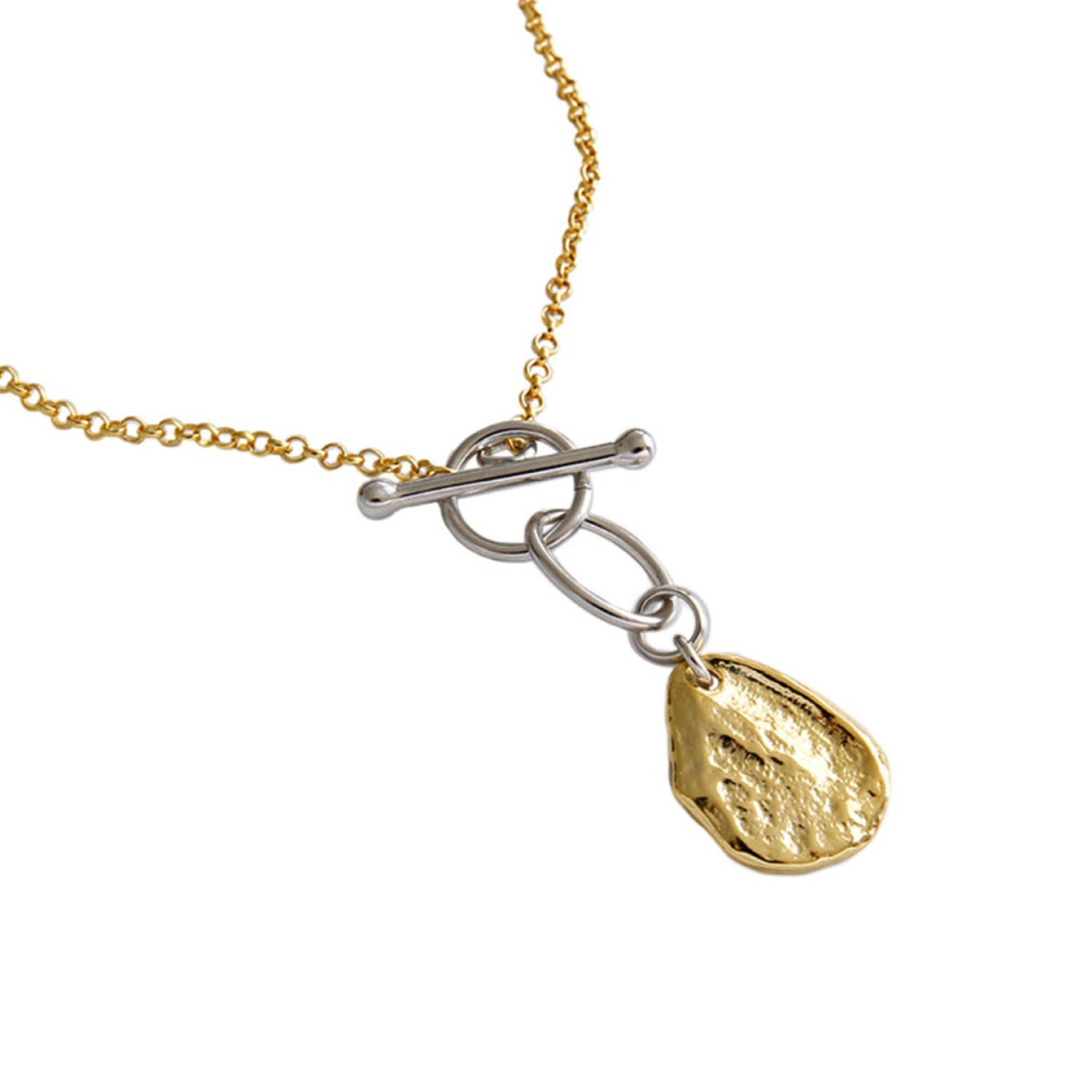 Women’s Denarius Nugget Gold Vermeil Nugget Toggle Necklace Janus Edinburgh