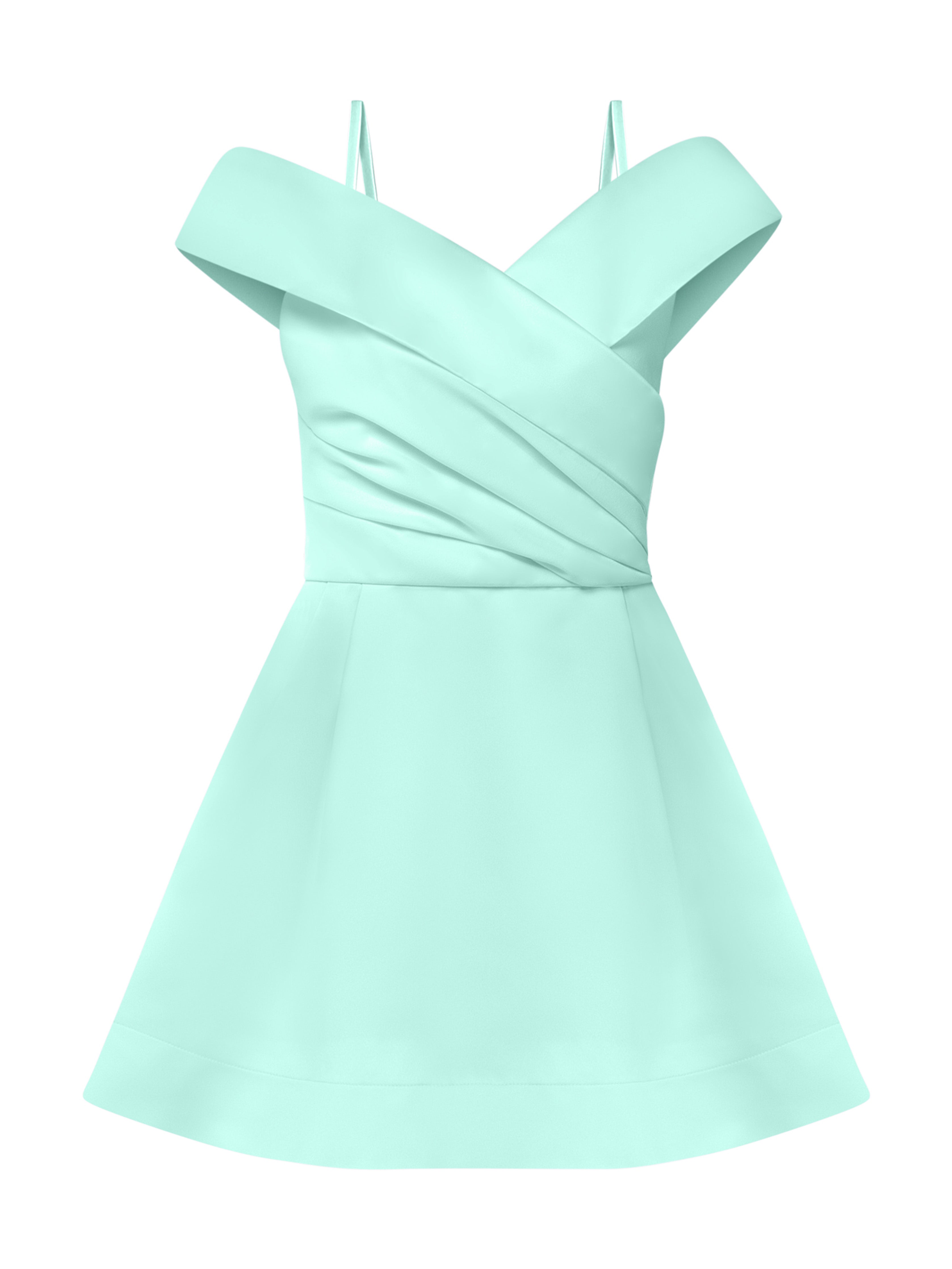 Tia Dorraine Women's Easy To Love Flared Satin Mini Dress - Mint Green In Green