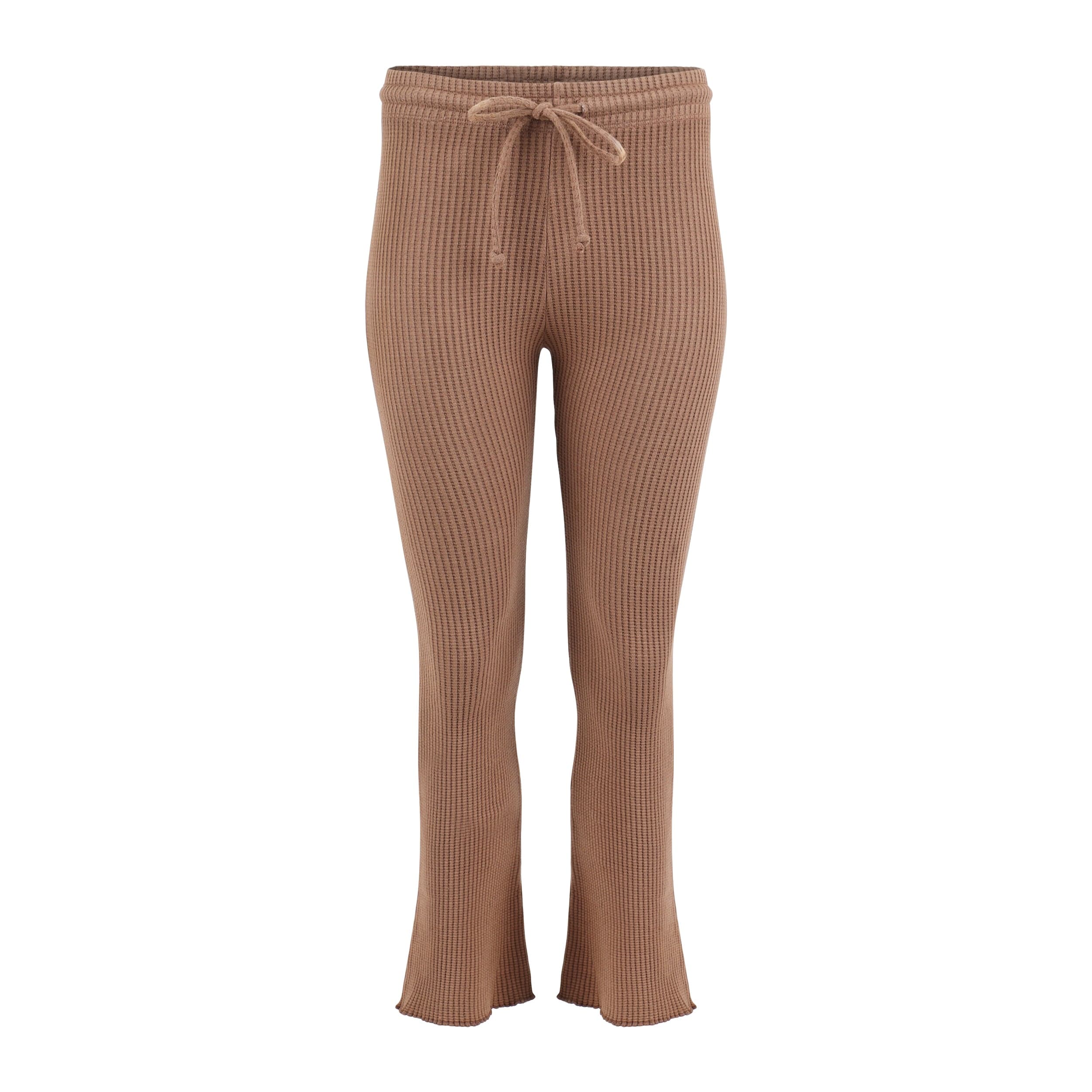 Women’s Fiona Organic Cotton Waffle Thermal Pant - Brown Medium Lezat