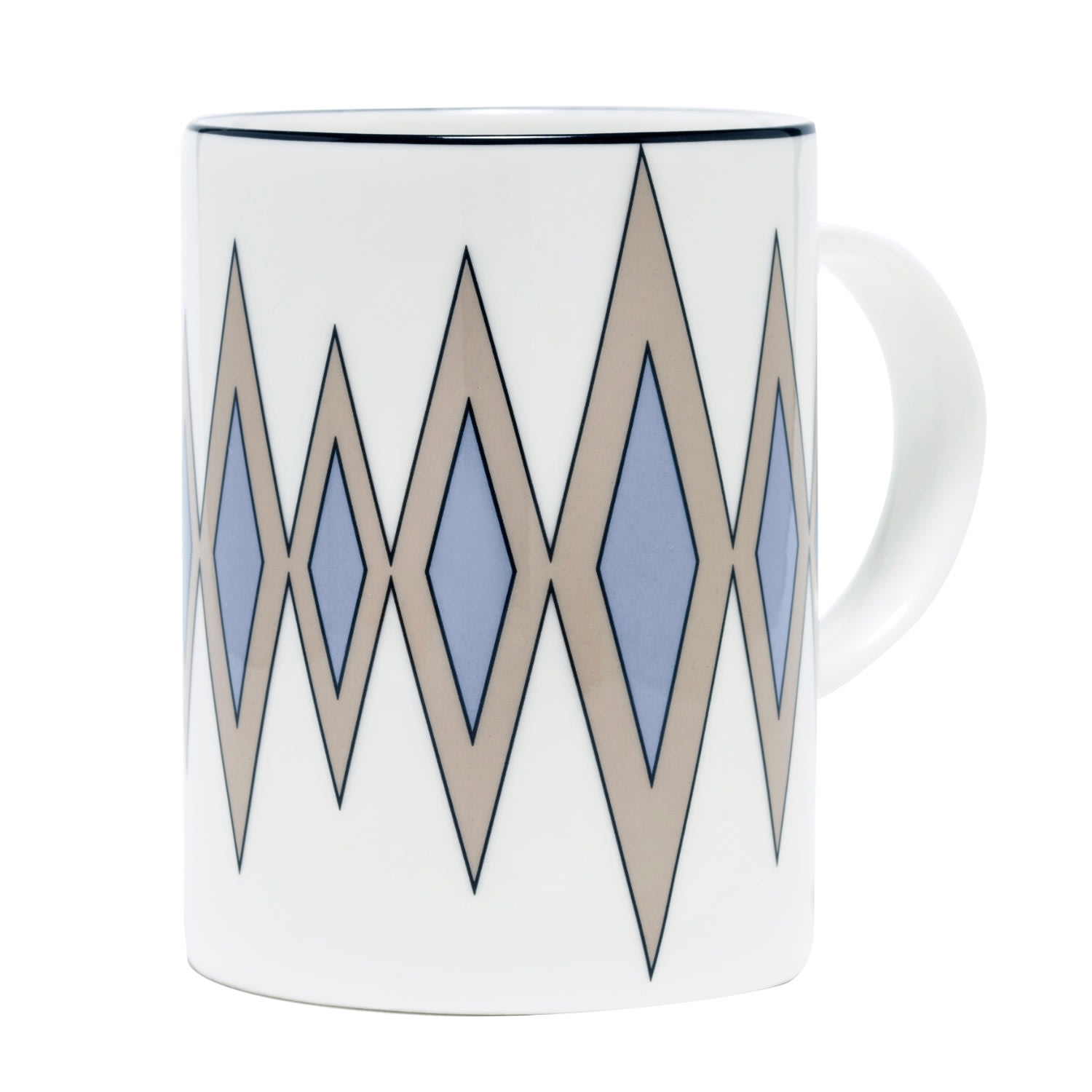 Black / Blue Diamond Truffle & Cornflower Blue Mug O. w. London