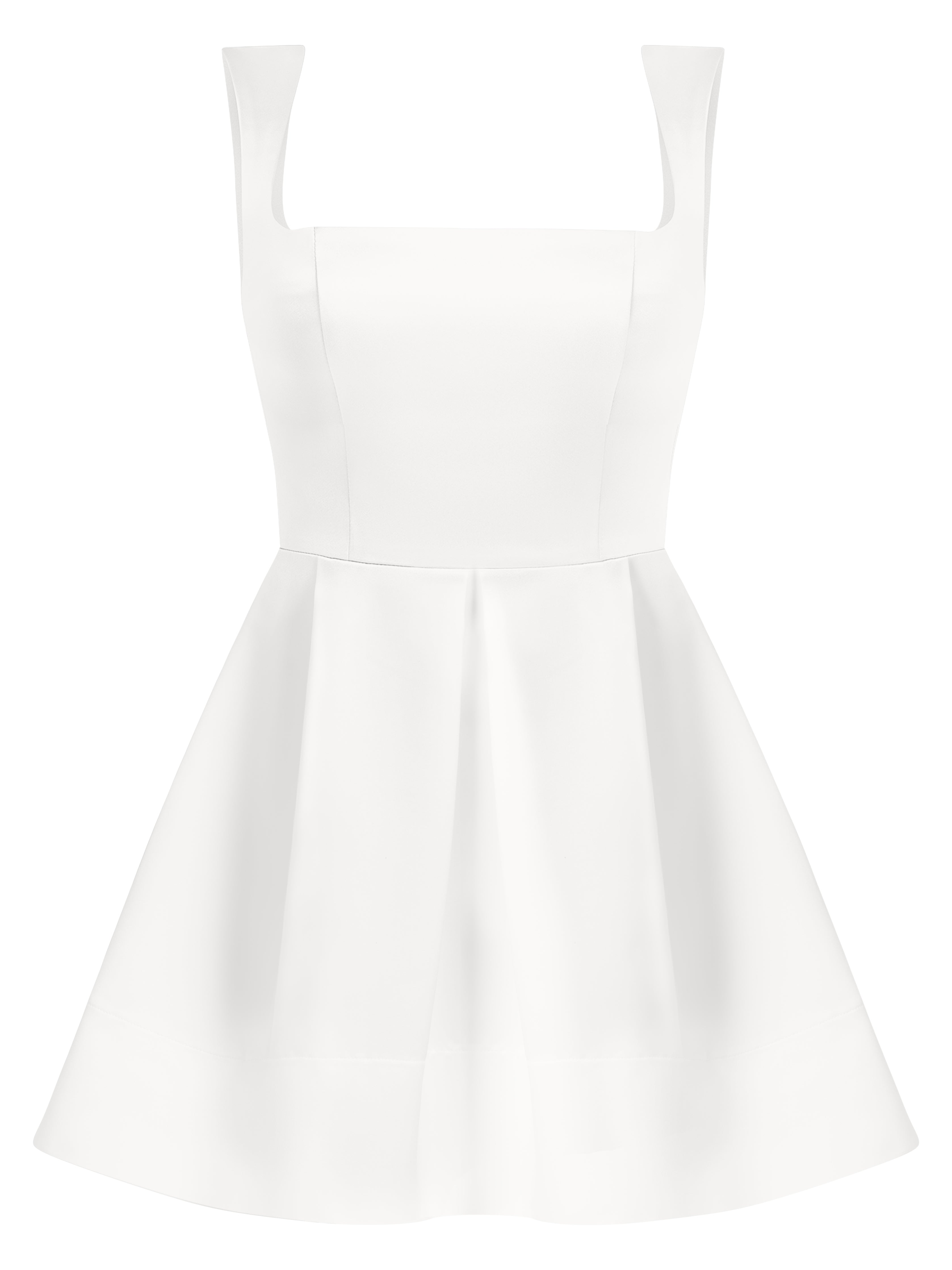 Tia Dorraine Women's Sweet Love Flared Satin Mini Dress - Pearl White In White
