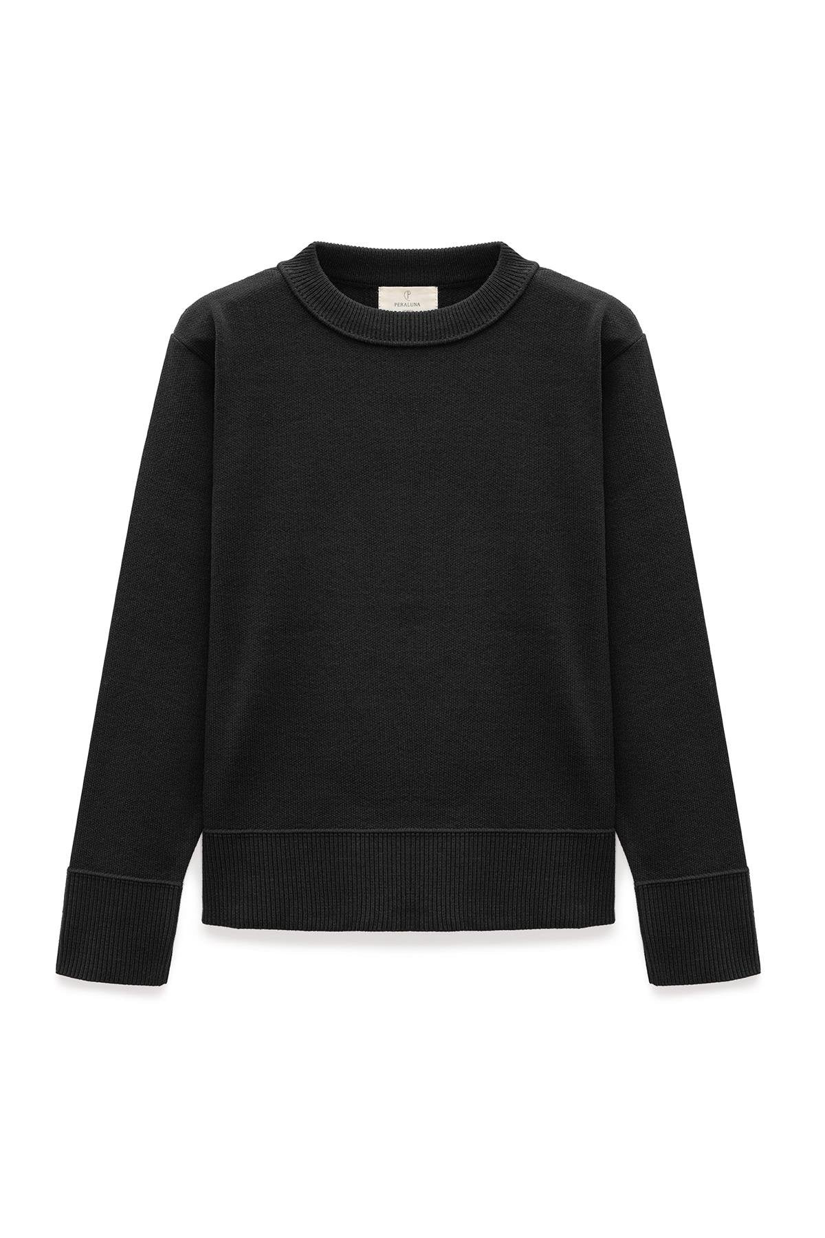 Peraluna Women's Risu Flat Knit Seasonal Jumper In Black In Black