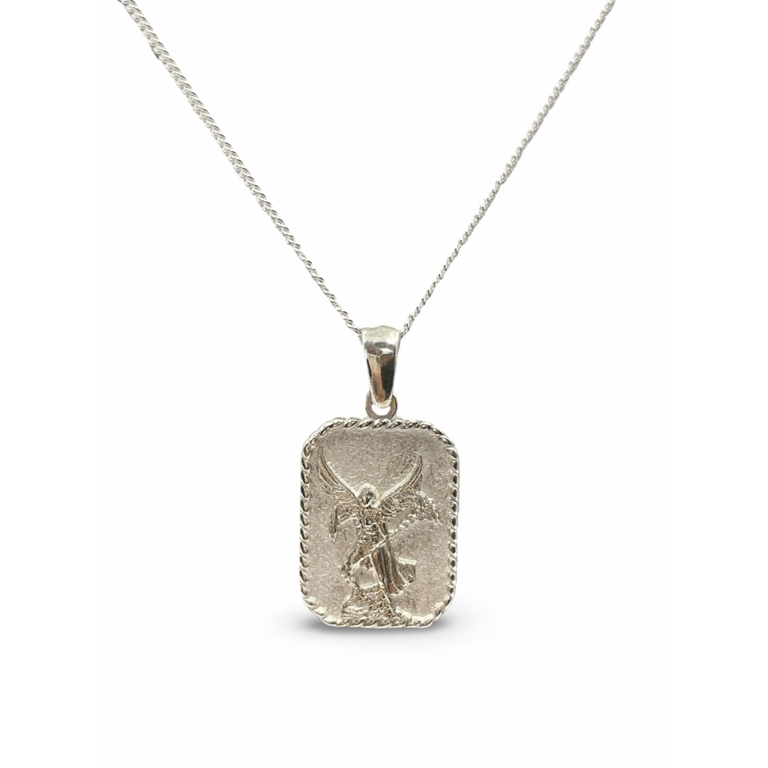Quartz & Canary Women's Sterling Silver Archangel Raphael Pendant In Silver