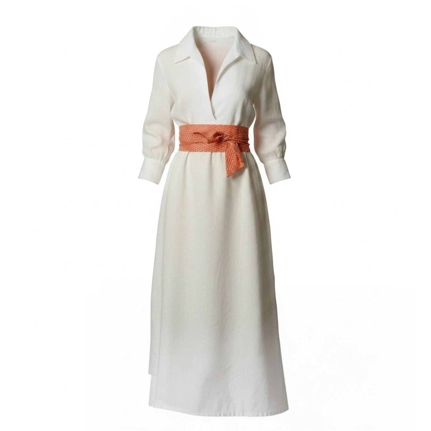 Jacques Zolty Women's Cindy Long Linen Kaftan White