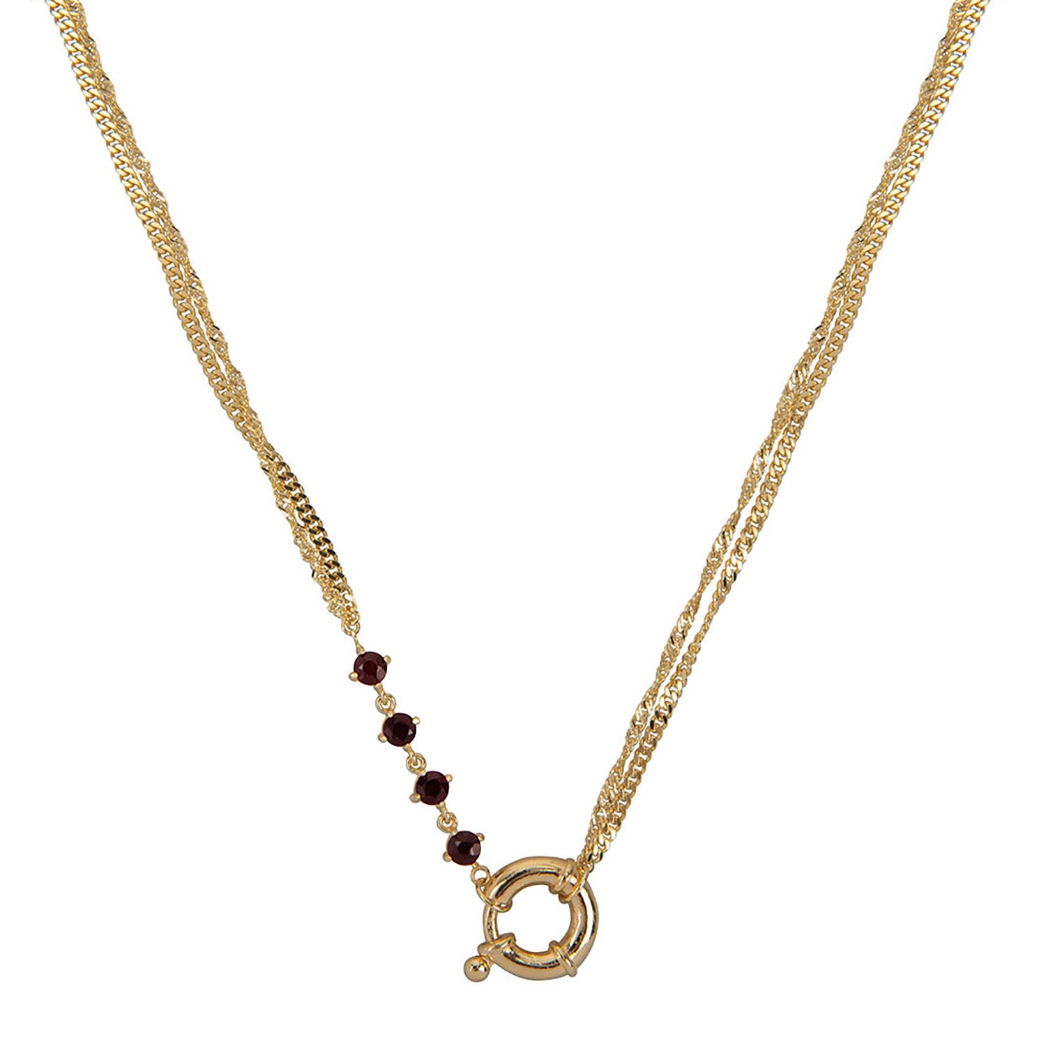 Ana Dyla Women's Maeve Garnet Necklace In Gold