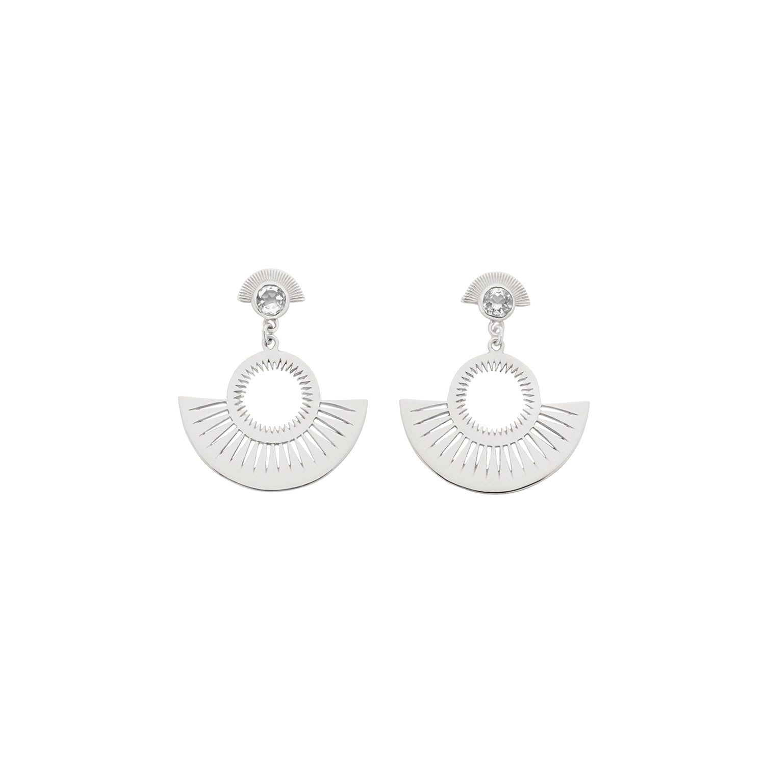 Zoe And Morgan Women's Silver / Blue Pocket Full Of Sunshine Earrings Silver In Multi