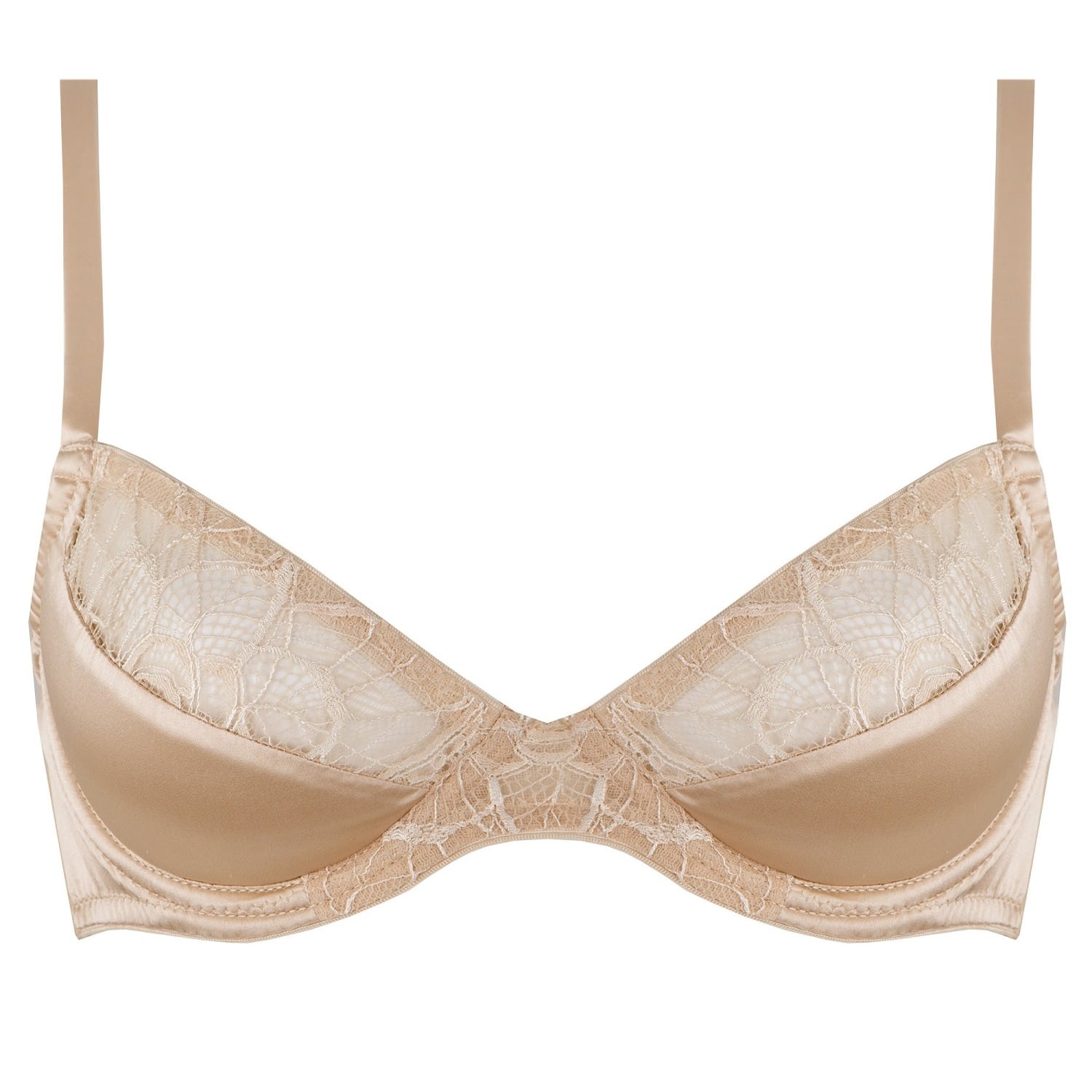 Tiffany Champagne Plunge Bra (32F) | Emma Harris | Wolf & Badger