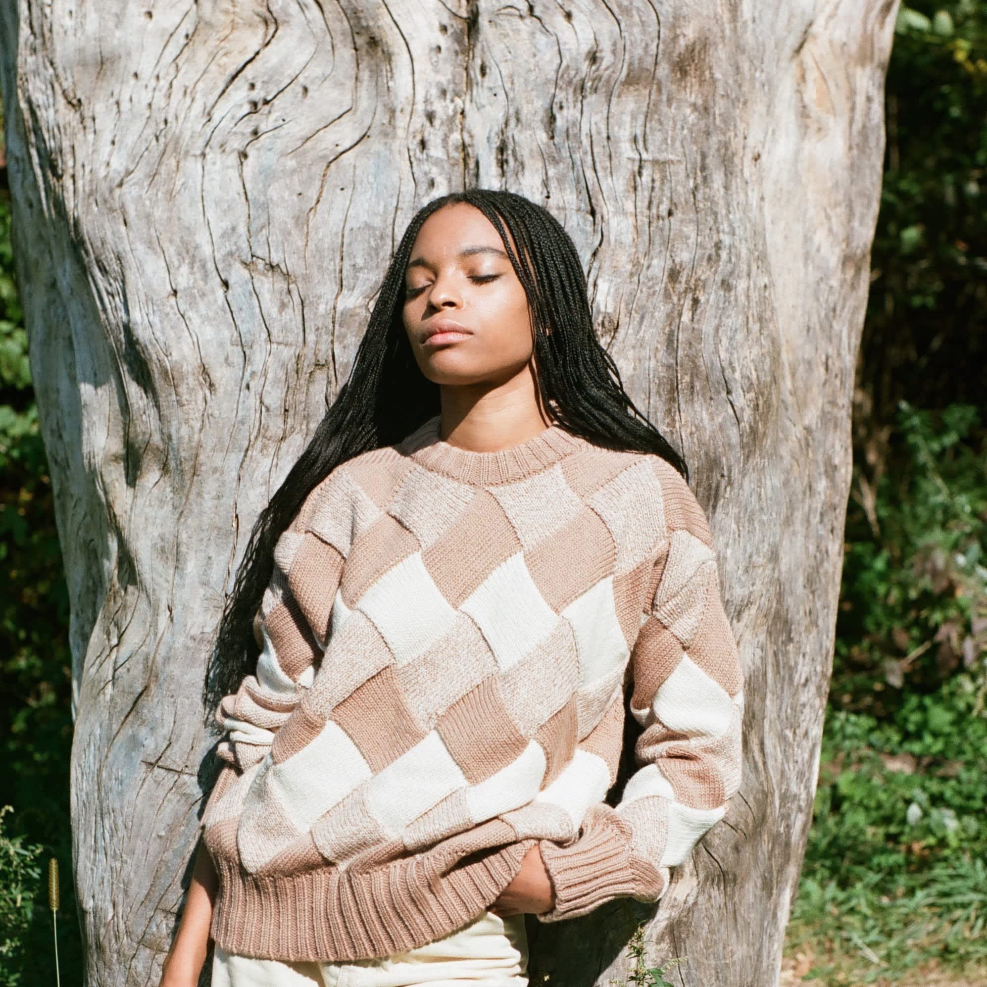 Basket Weave Sweater - Natural by Donna Wilson. 100% lambswool.