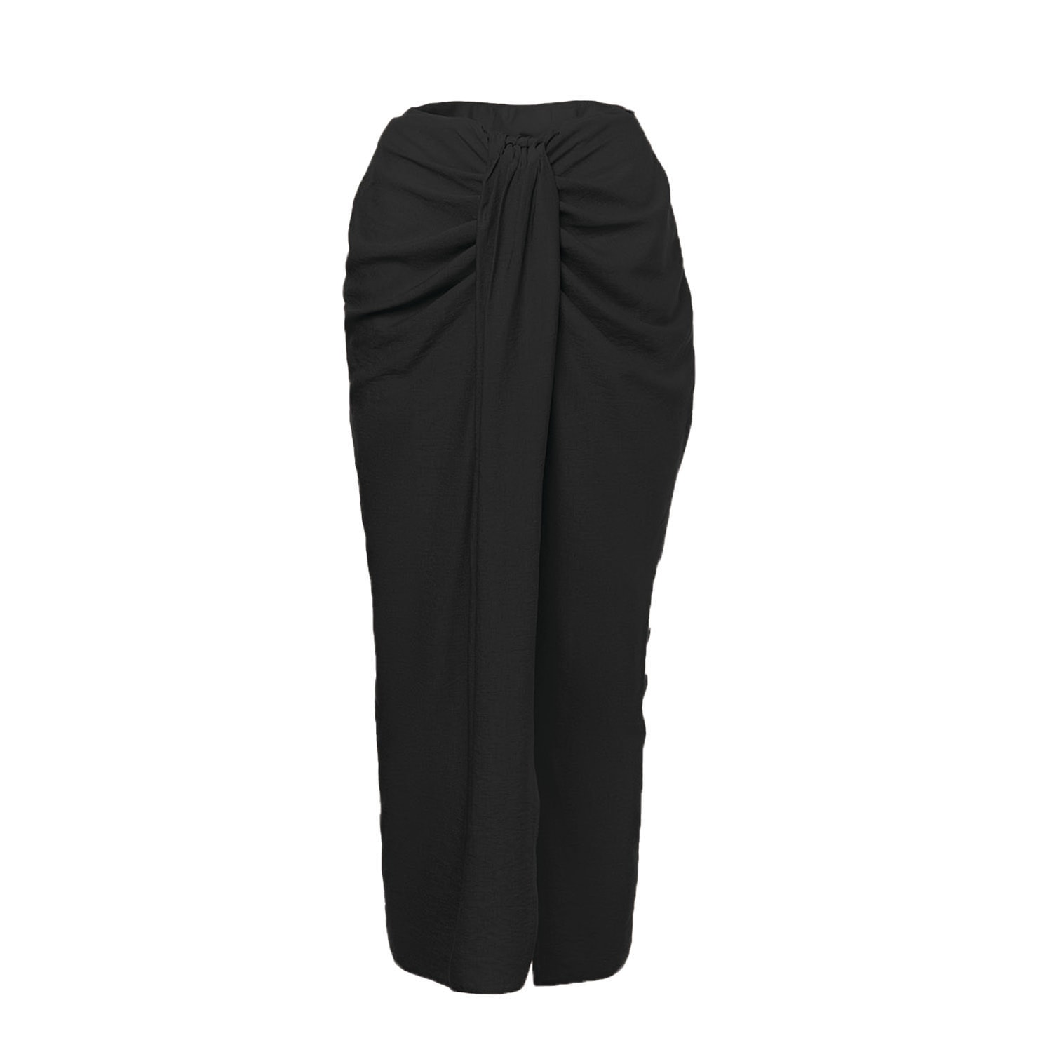 Bluzat Women's Black Midi Skirt In Black