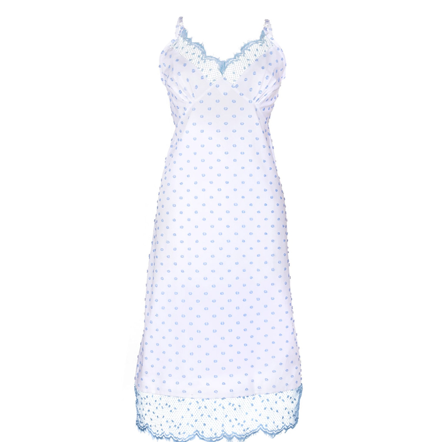 Women’s Blue Cte D’azur Slip Dress With Spot Tulle Small Lisa the Label