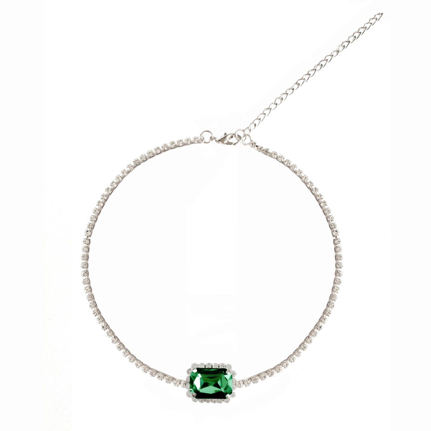 Women’s Luna Crystal Green Necklace The Gala