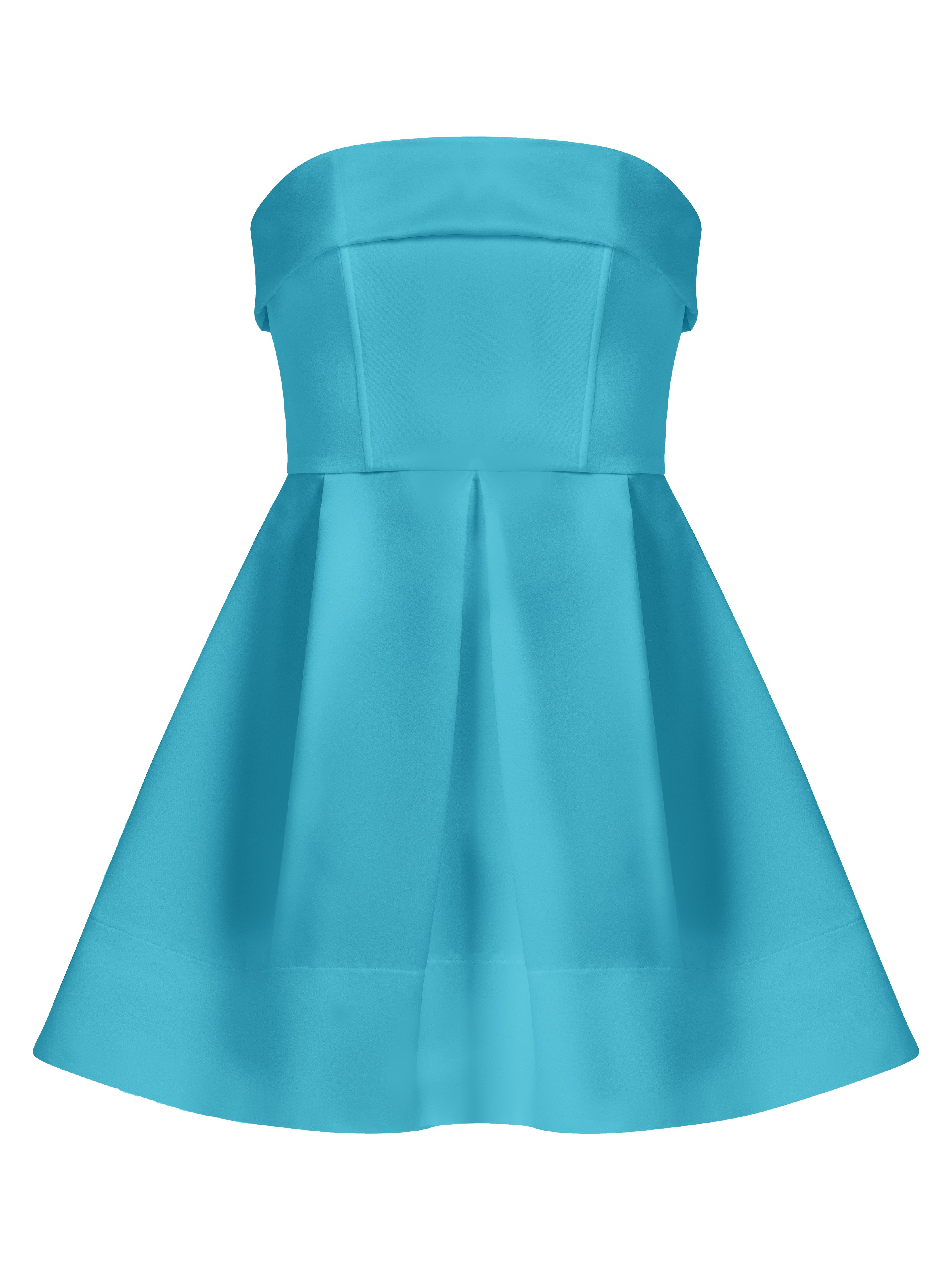 Tia Dorraine Women's Green / Blue Wild Flower Flared Satin Mini Dress - Turquoise
