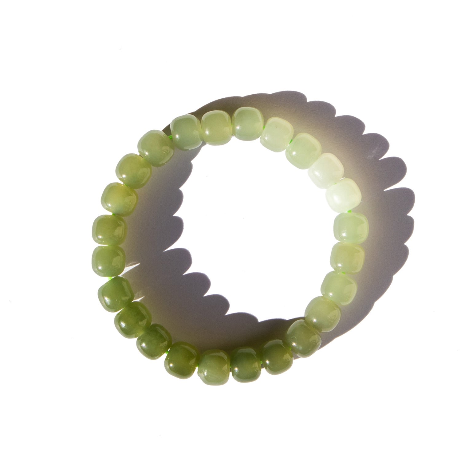 Seree Women's Green Ombre Beaded Jade Bracelet