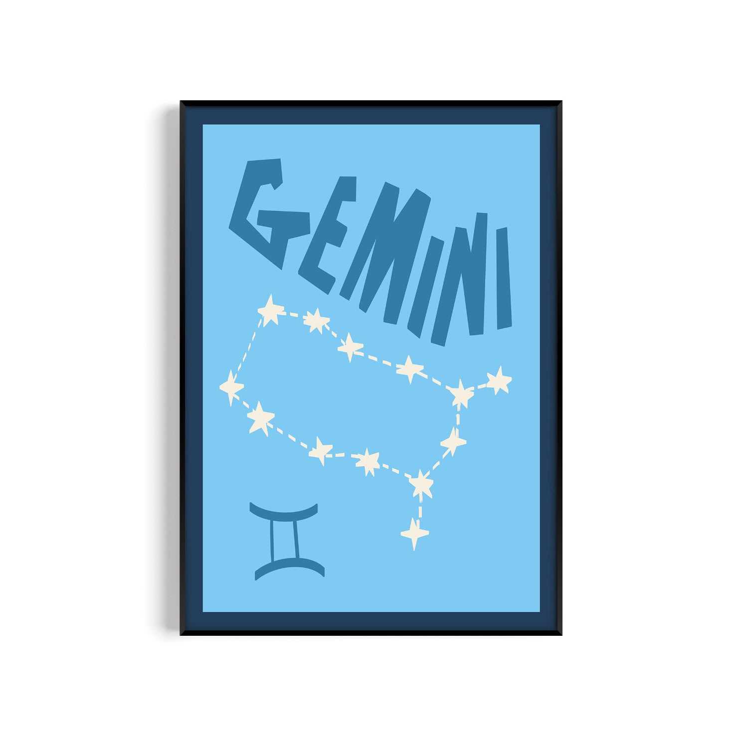 Natalie Cass Art Gemini Art Print - A3