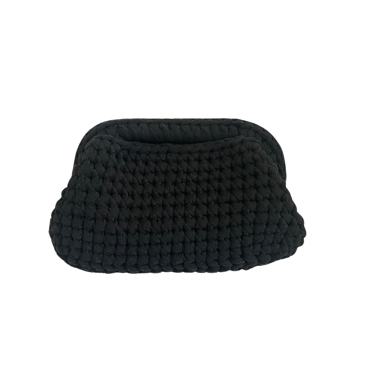 Pink Haley Women's Cali Top Handle Knit Clutch In Black In Black