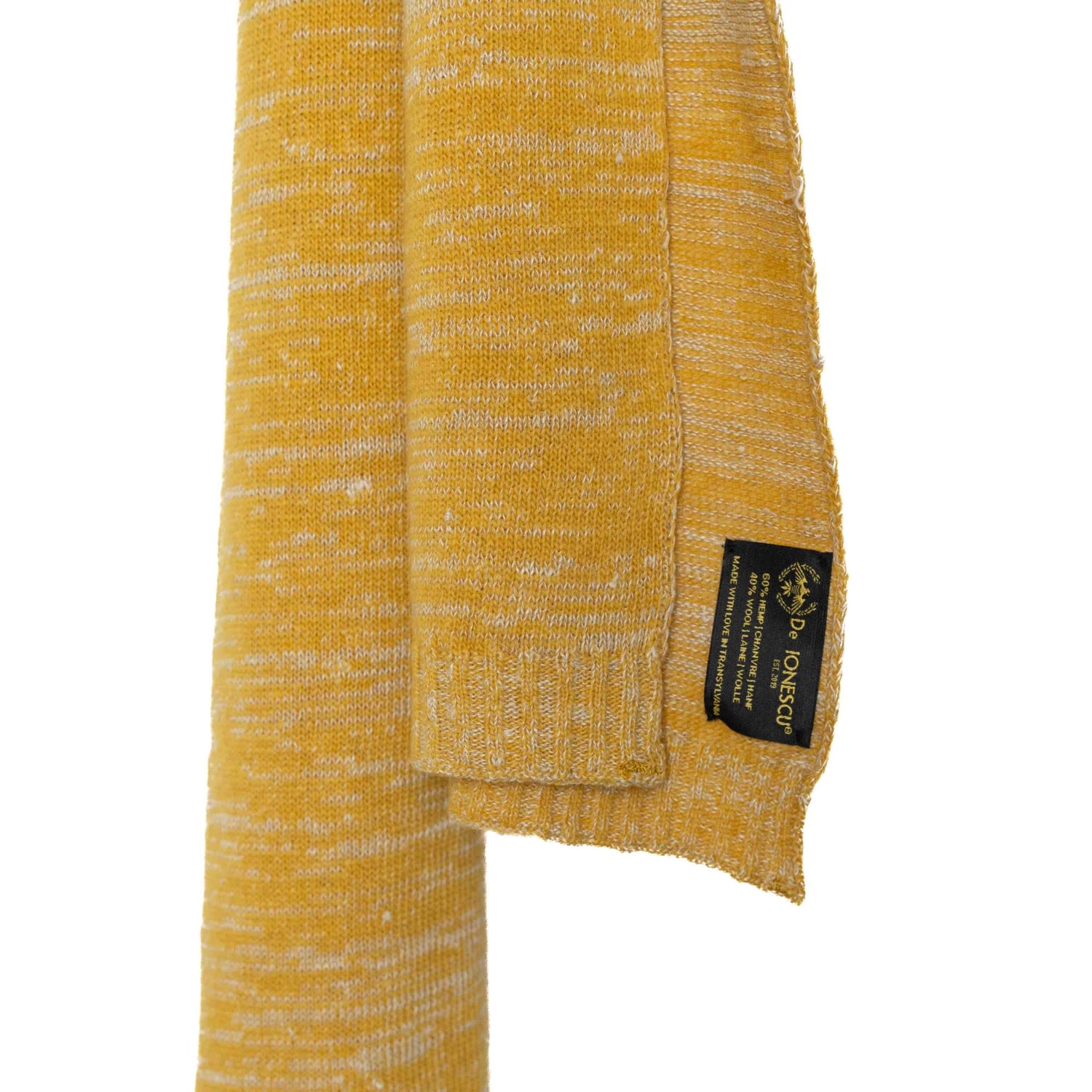 Women’s Yellow / Orange The Hemp & Wool Scarf - Yellow One Size De Ionescu Est. 2019