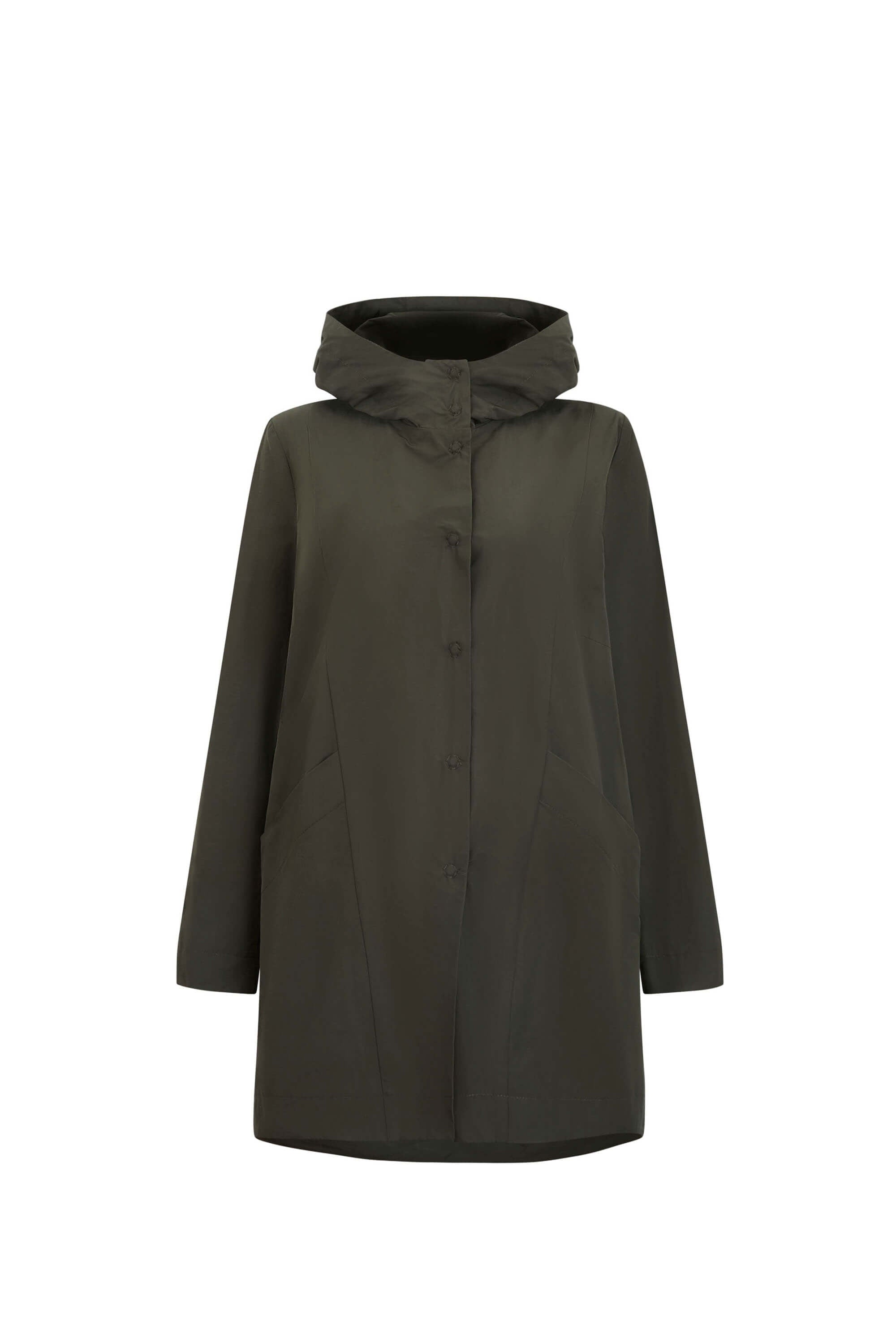 James Lakeland Women's Green Hooded Raincoat In Green