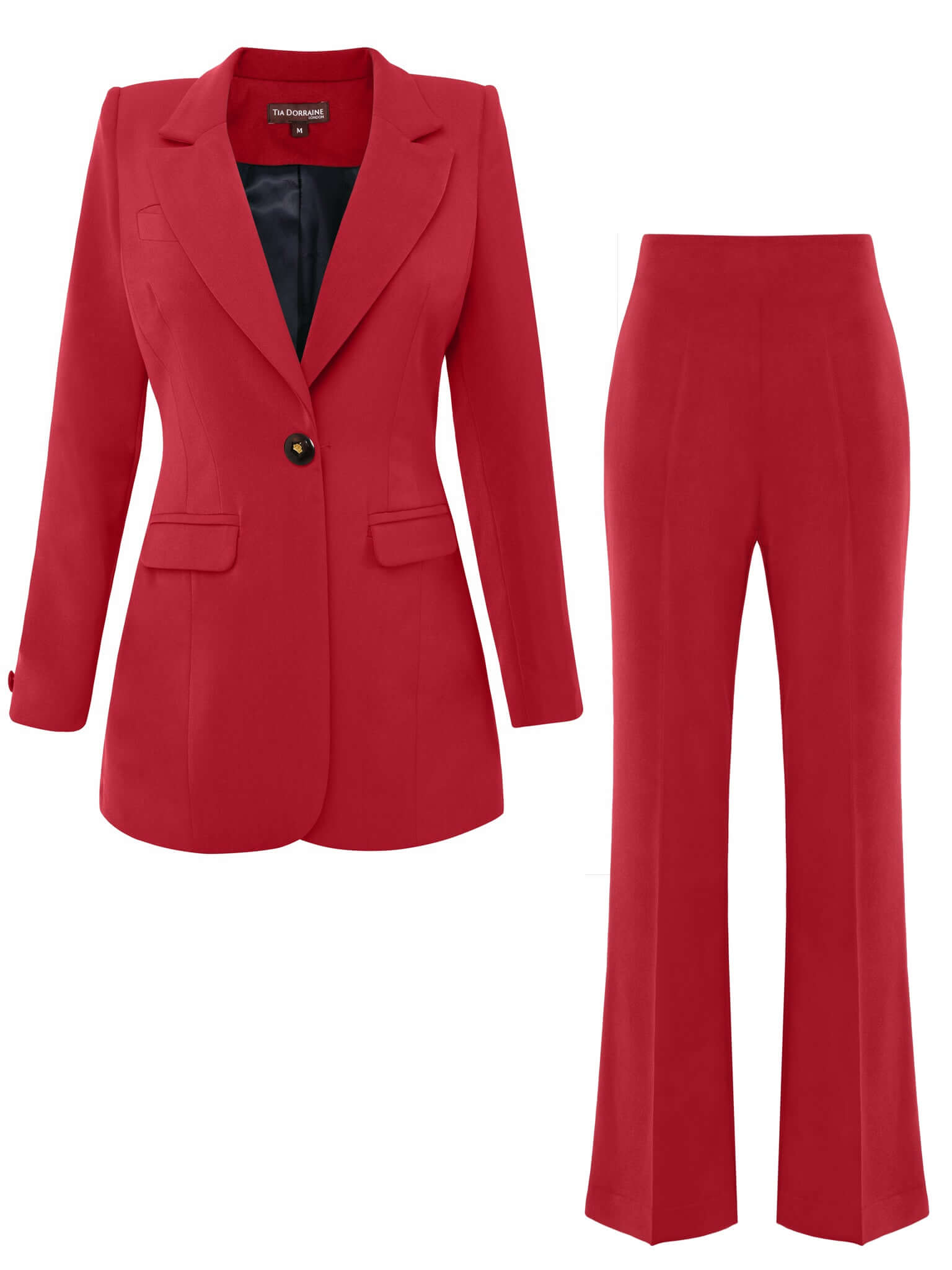Tia Dorraine Fierce Red Classic Timeless Power Suit In Red