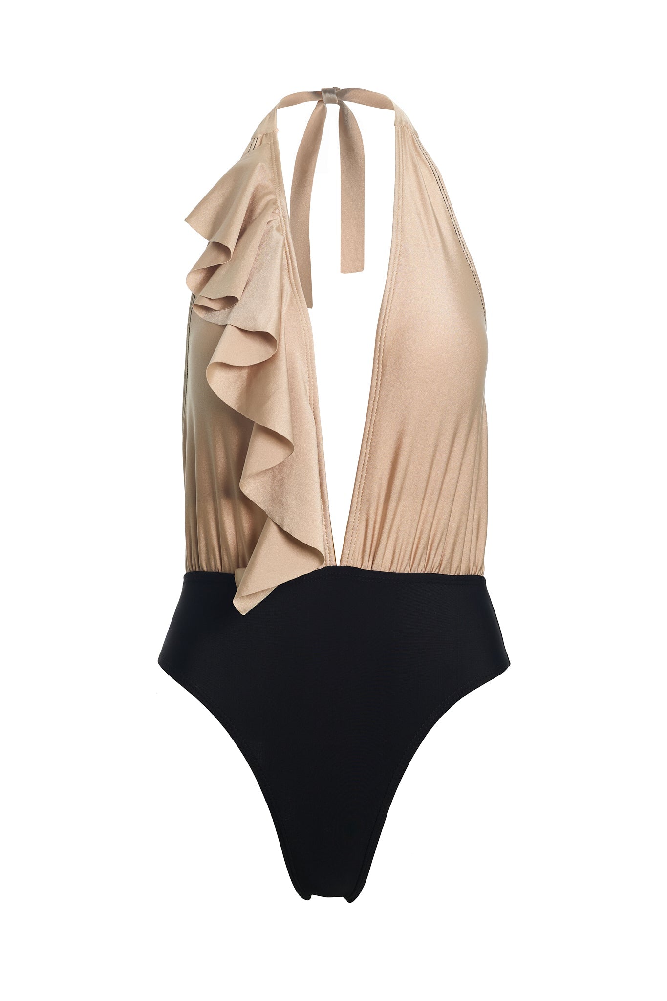 Paola Amador Women's Gold / Black La Creme Zeus Swimsuit In Gold/black