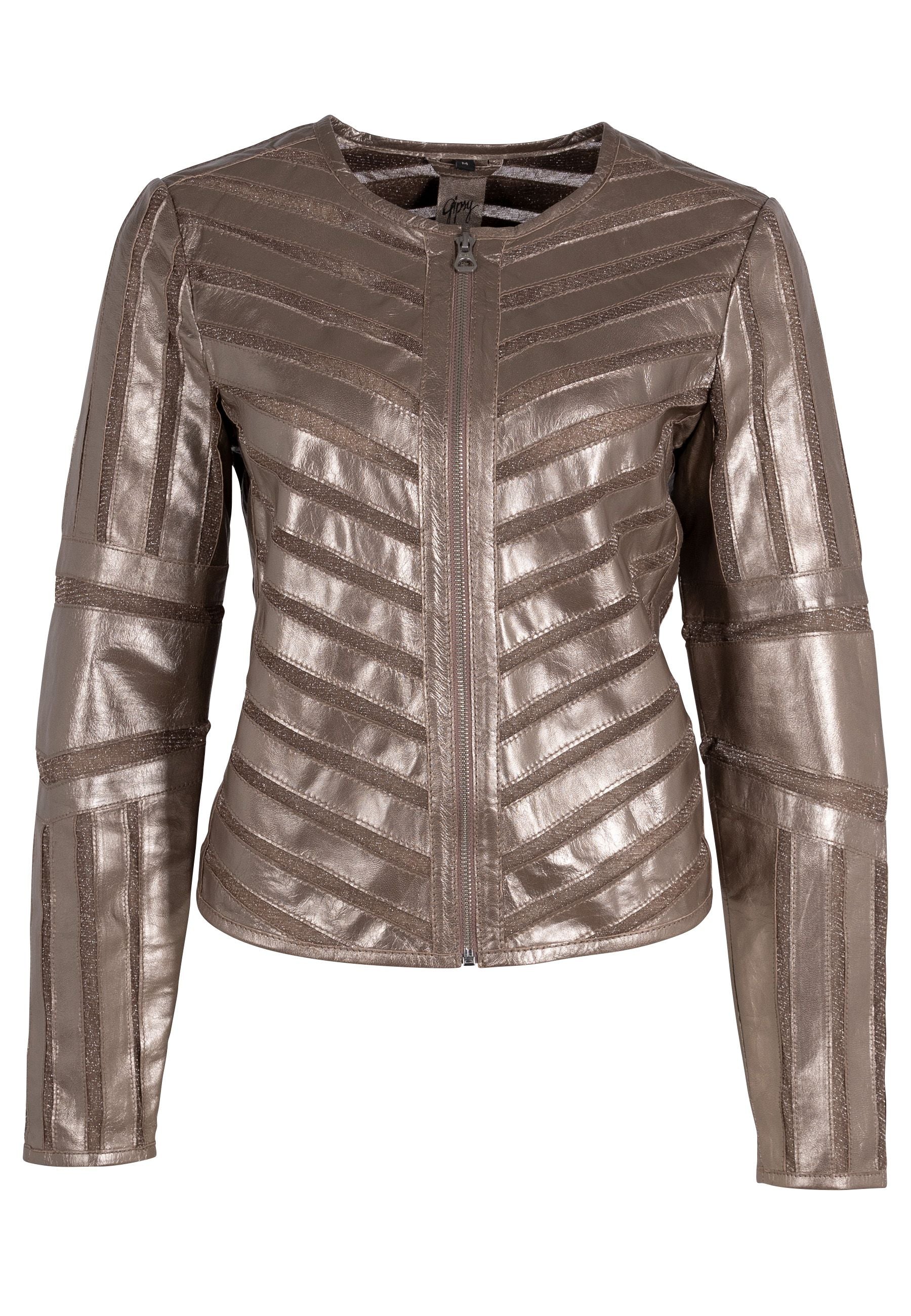 Mauritius Women's Yula Rf Leather Jacket, Silver In Metallic