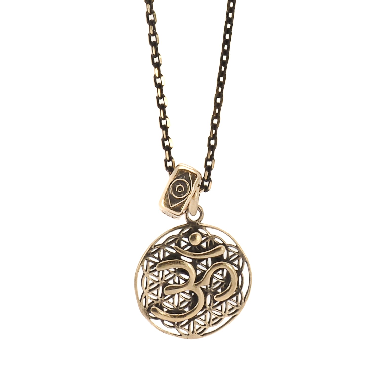 Women’s Gold Spiritual Symbols Om Necklace Ebru Jewelry