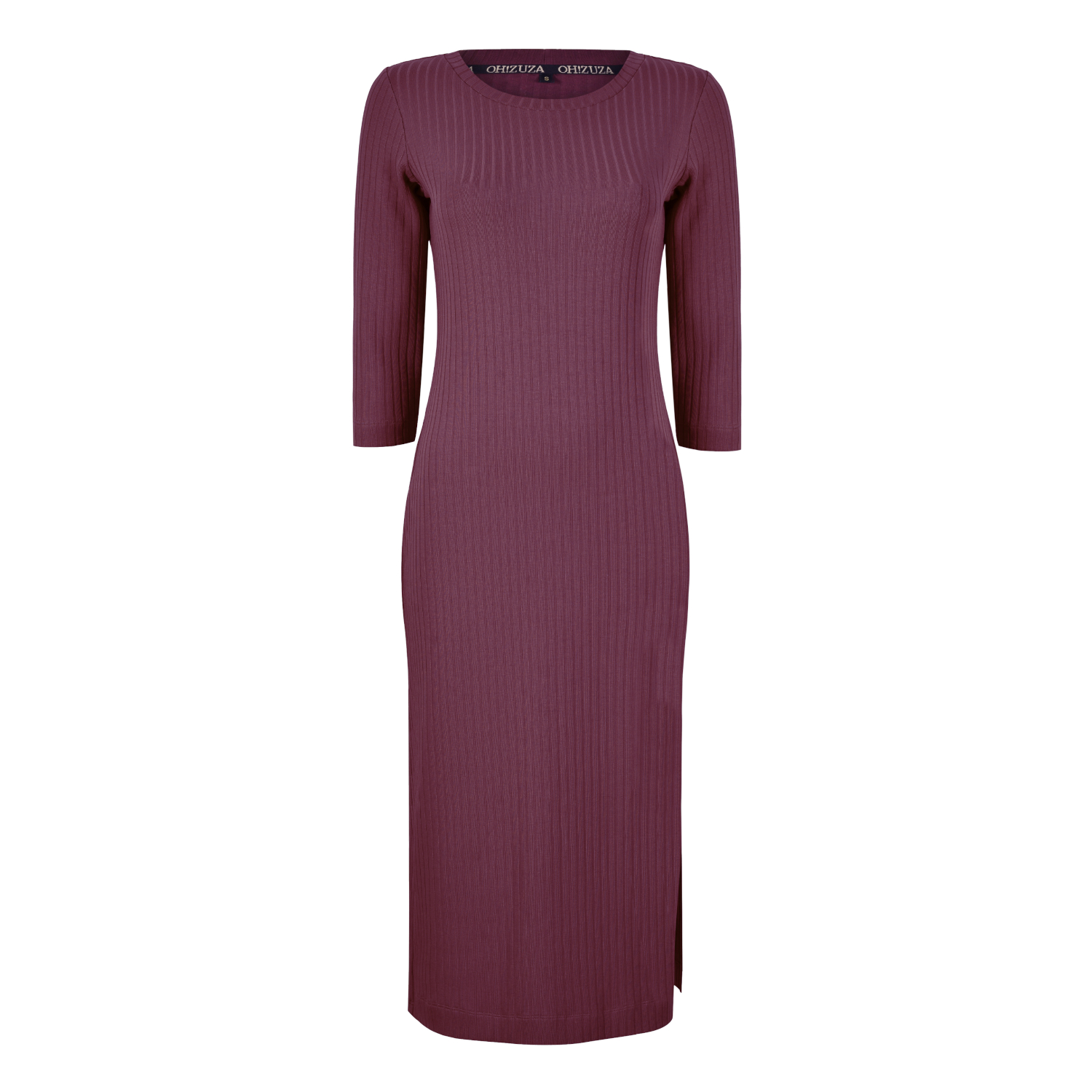 Echo Ribbed Cotton Midi Dress – Maroon | Oh!Zuza night&day | Wolf