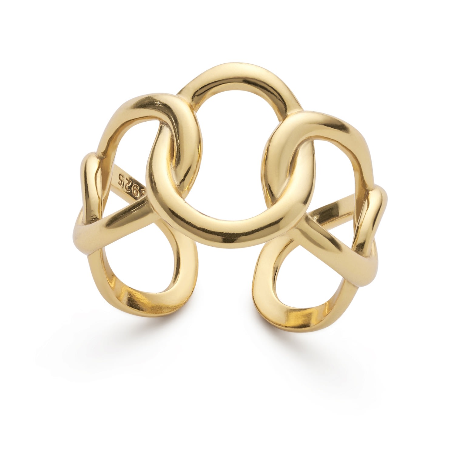 Women’s Gold Chain Link Ring Elk & Bloom - Everyday Fine Jewellery