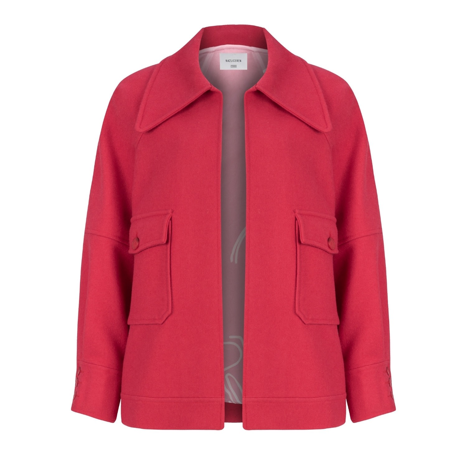 Nazli Ceren Terry Wool Blend Jacket In Pink In Pink/purple