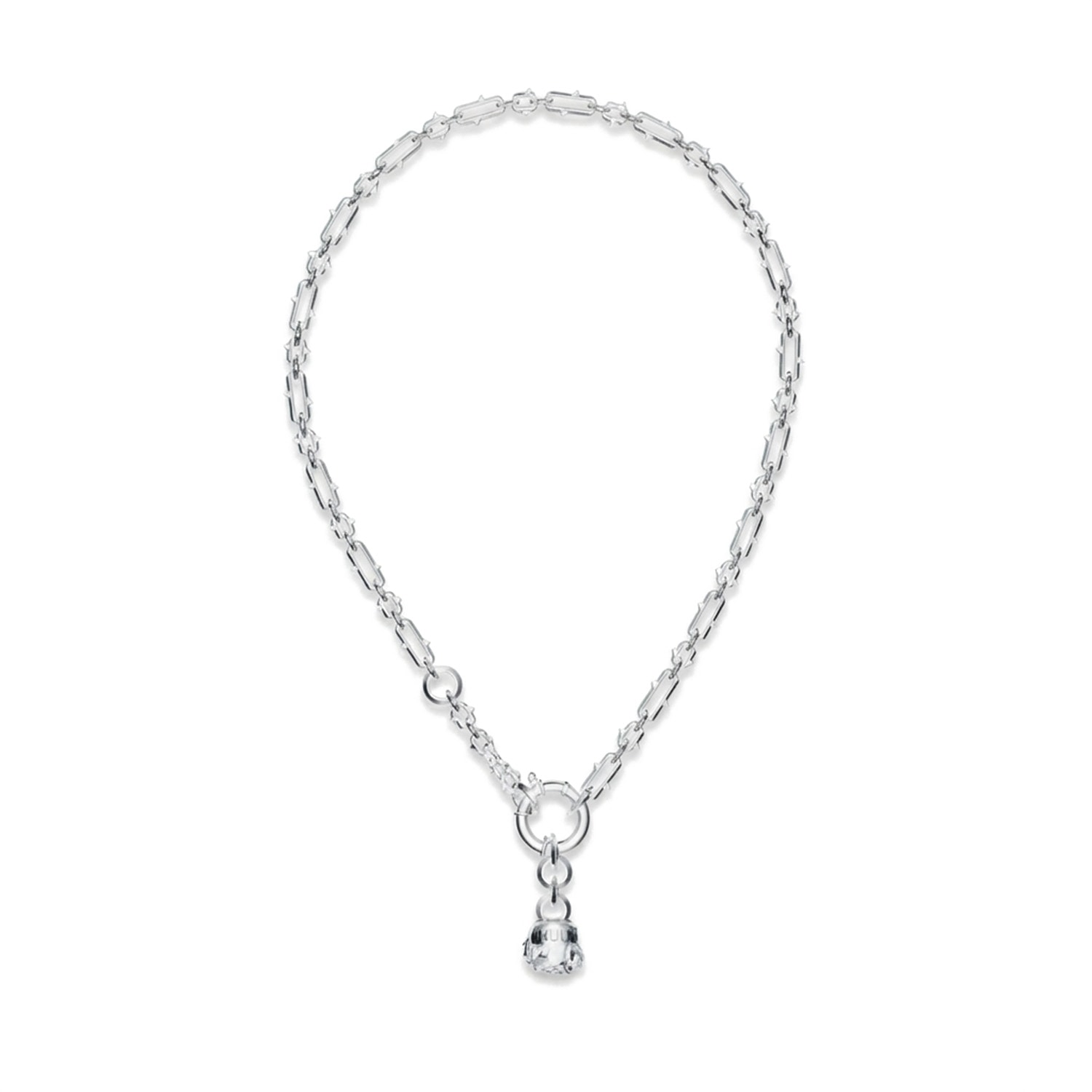Bad Without Reason Women's Lovers Figaro Chain - Sterling Silver In Metallic