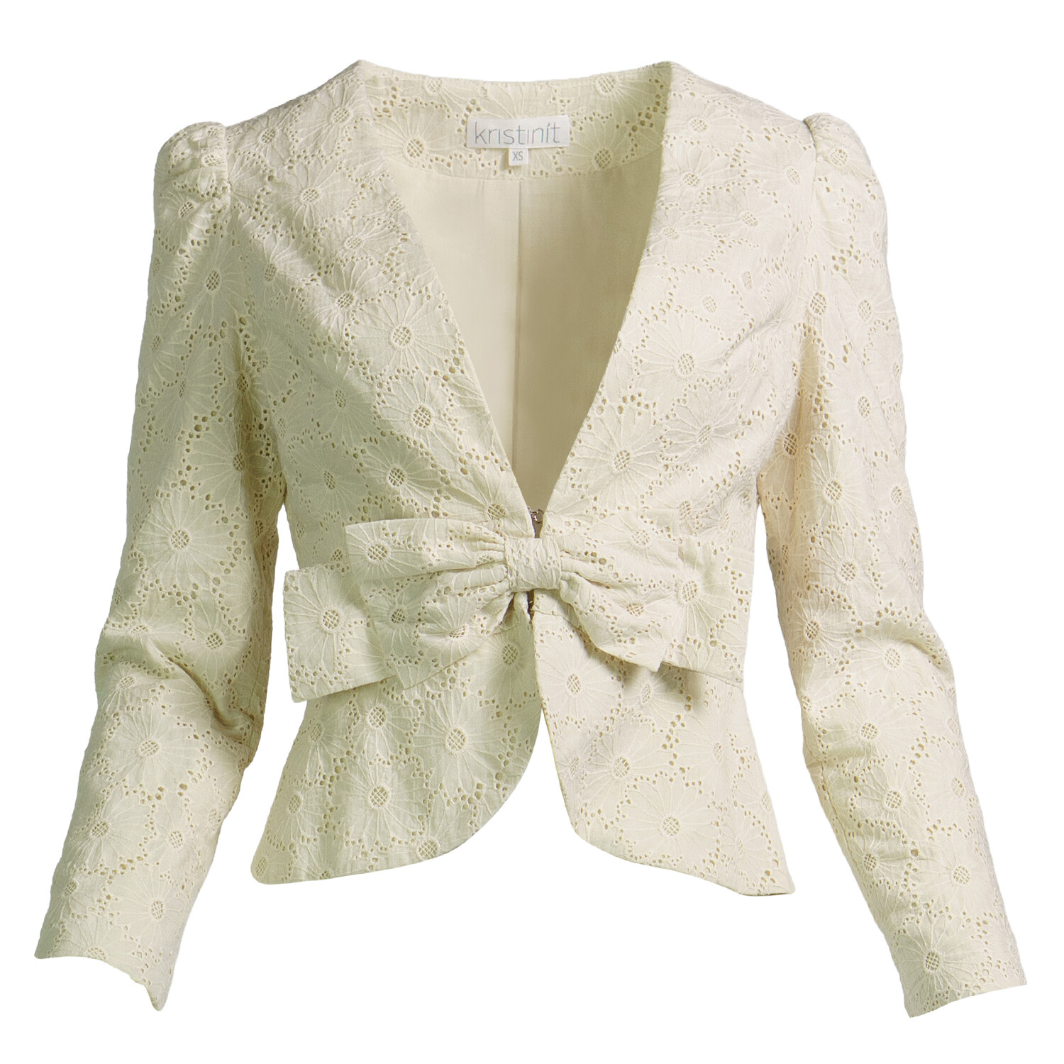 Women's Neutrals Cream Eyelet Anais Jacket | Extra Large | Kristinit